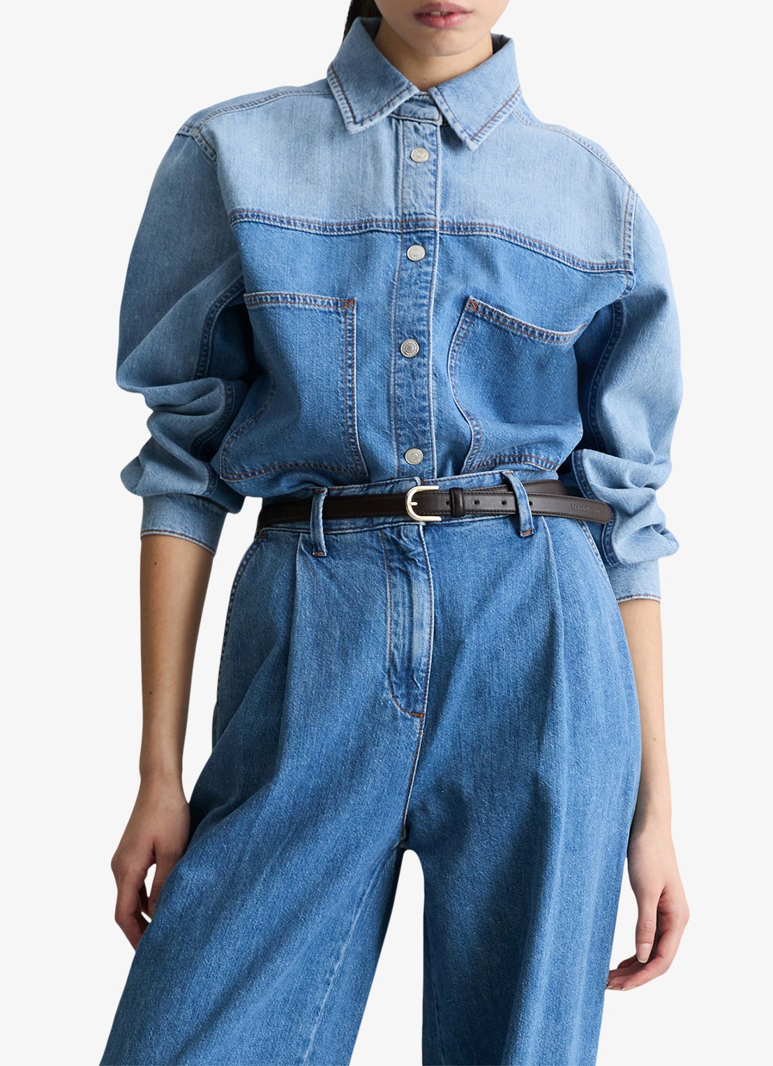 Marc O'Polo Denim Spijkerjas met opgestikte zakken - detail 4 indigo