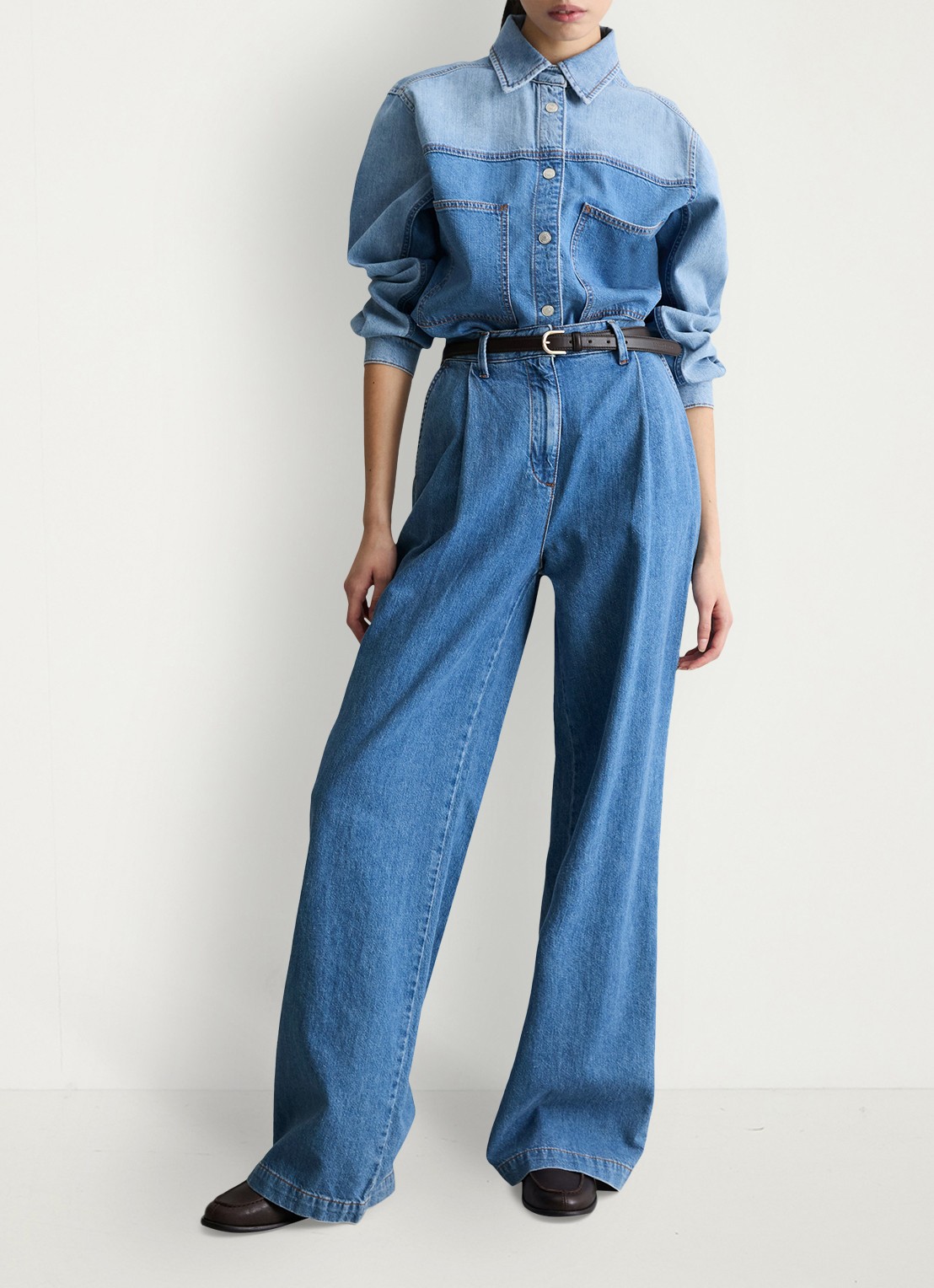 Marc O'Polo Denim Spijkerjas met opgestikte zakken - voorkant 3 indigo