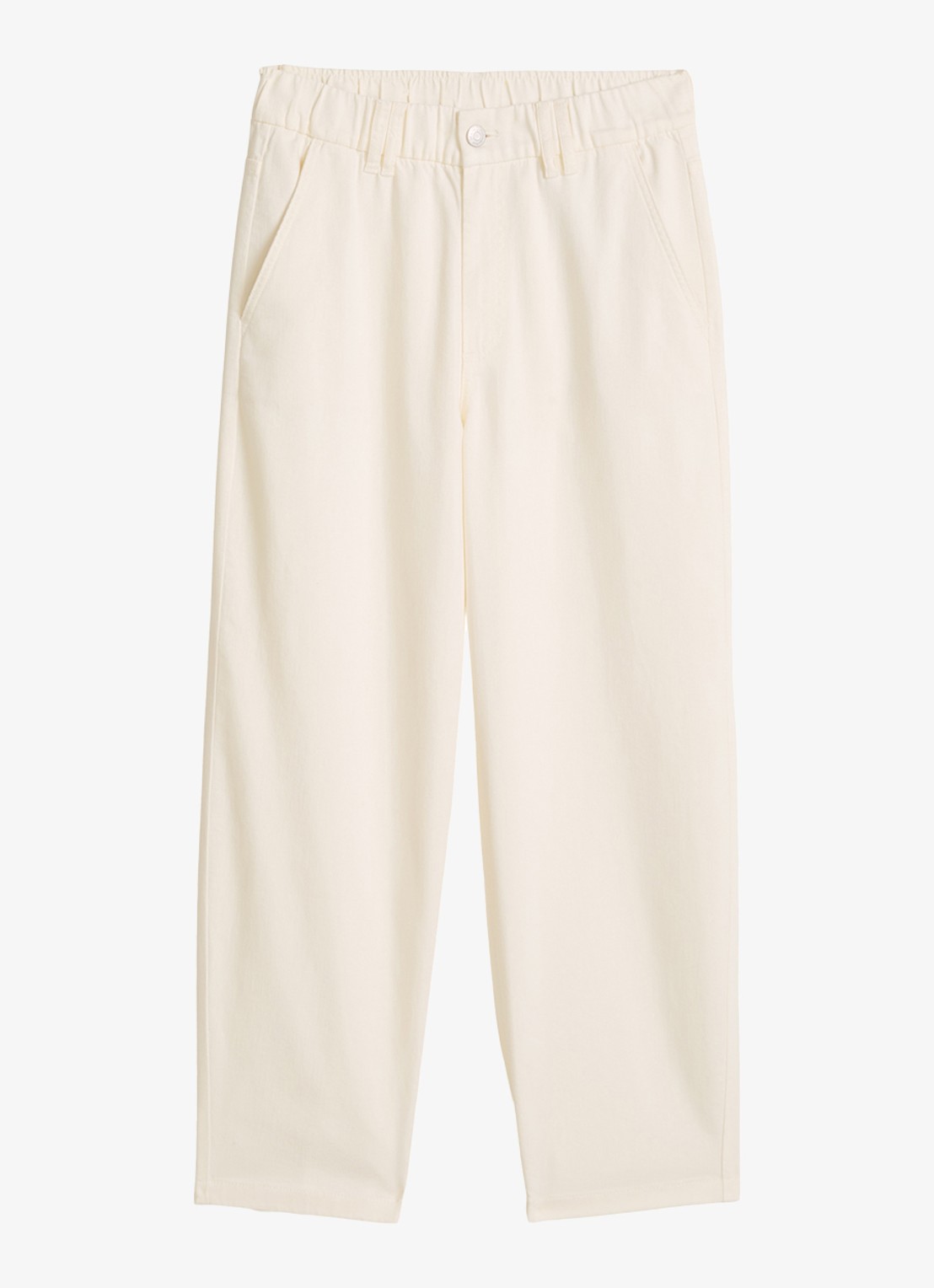 Marc O'Polo Denim Straight fit cropped jeans met gekleurde wassing - voorkant 2 beige