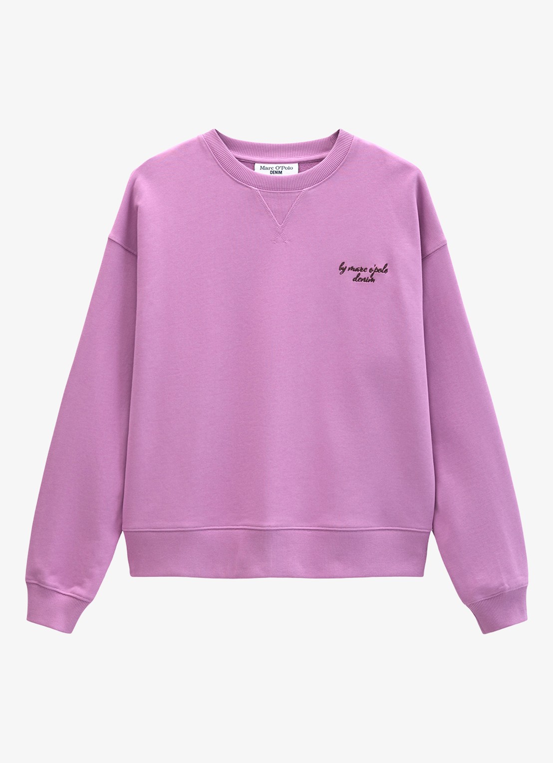 Marc O'Polo Denim Sweater met front- en back print  - voorkant 4 roze