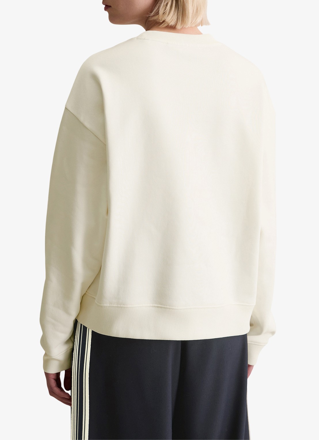 Marc O'Polo Denim Sweater met logoprint - achterkant 5 gebroken wit