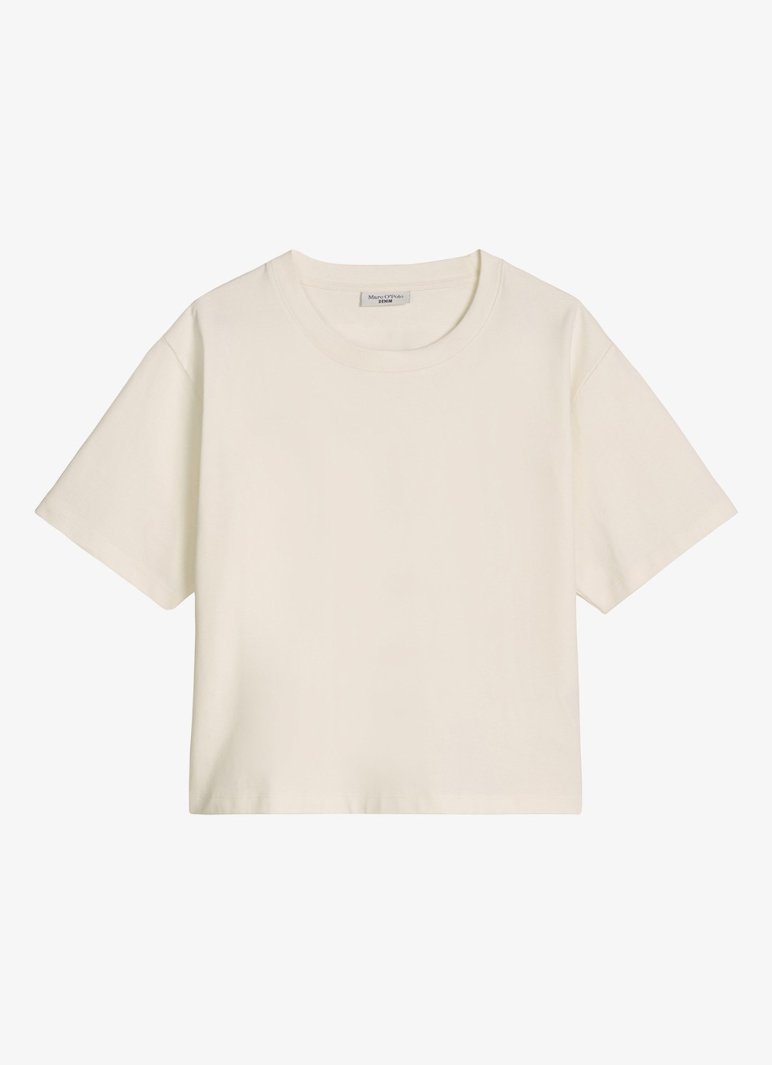 Marc O'Polo Denim T-shirt met borduring - voorkant silky white-1183 / wit