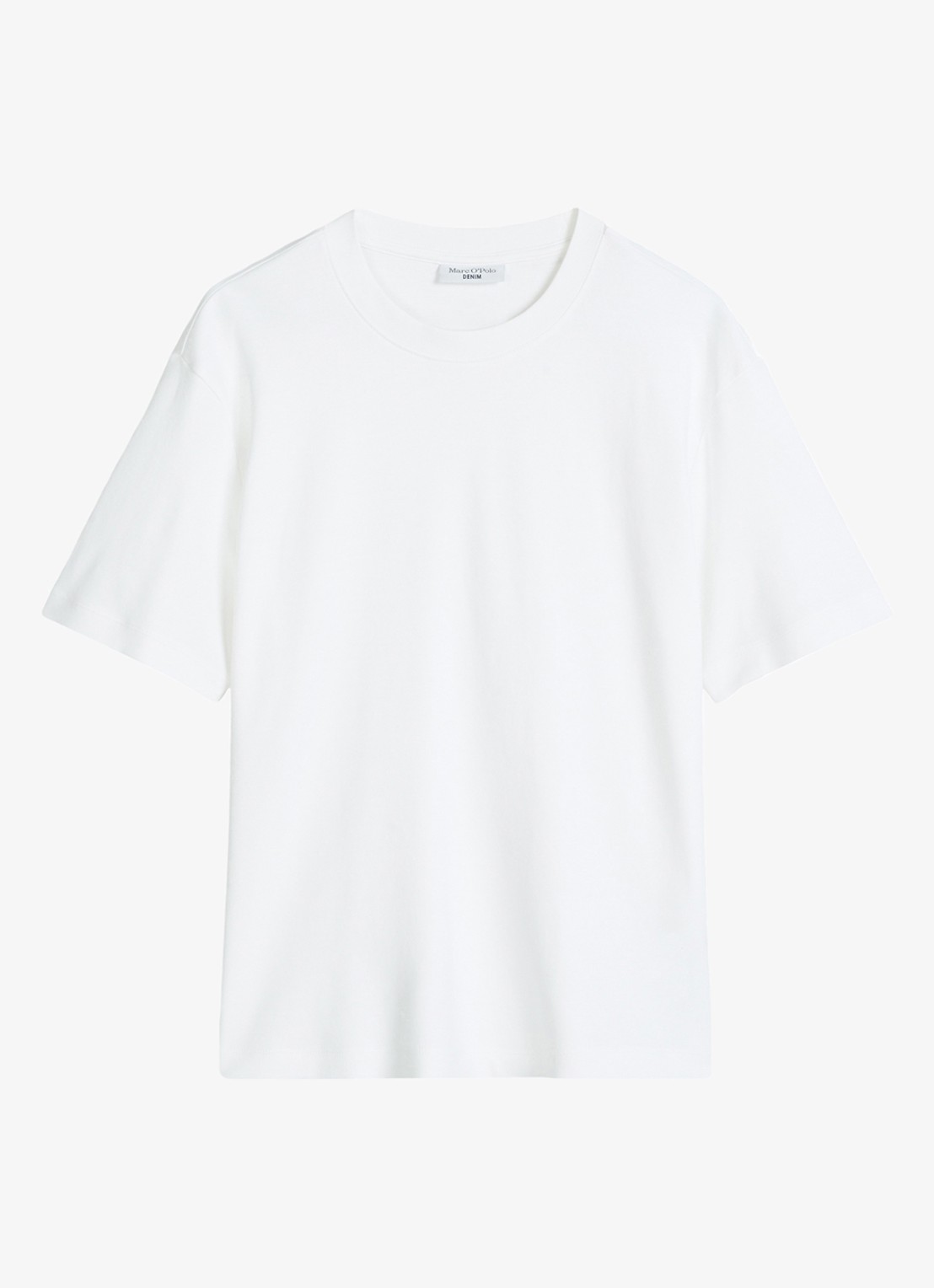 Marc O'Polo Denim T-shirt met ronde hals - voorkant silky white/1183