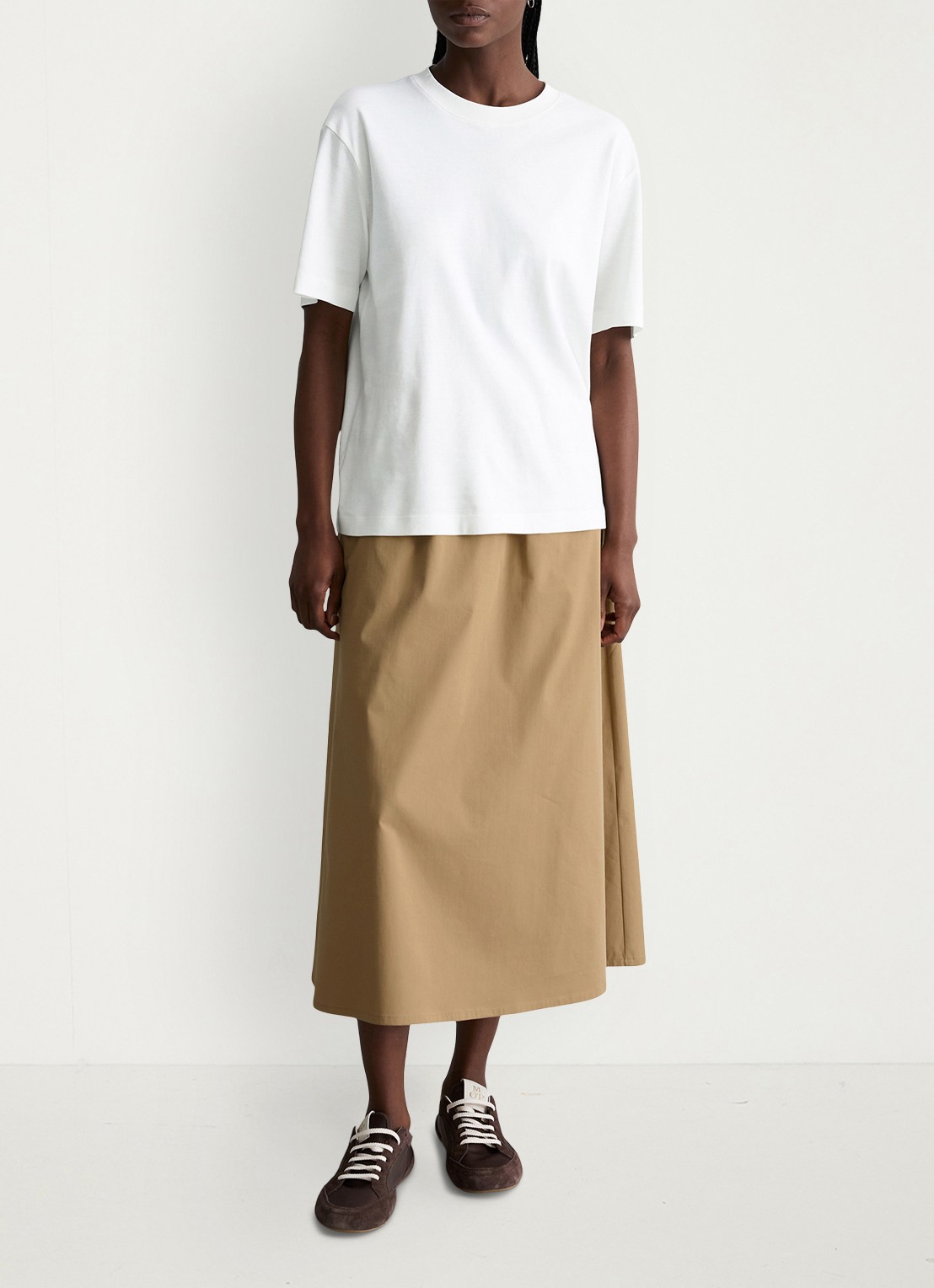 Marc O'Polo Denim T-shirt met ronde hals - voorkant 2 silky white/1183