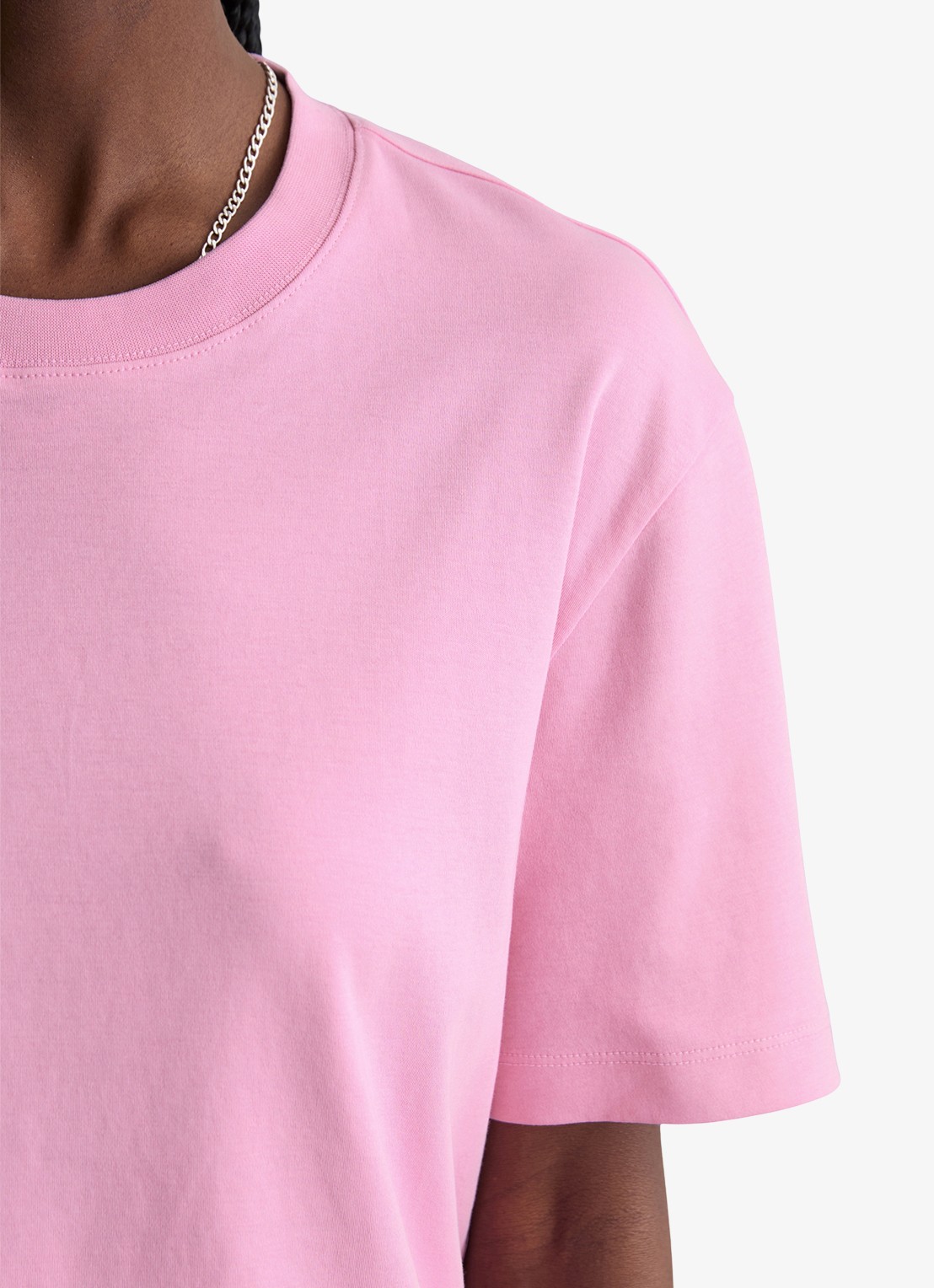 Marc O'Polo Denim T-shirt met ronde hals - detail 3 pale bubblegum/8205