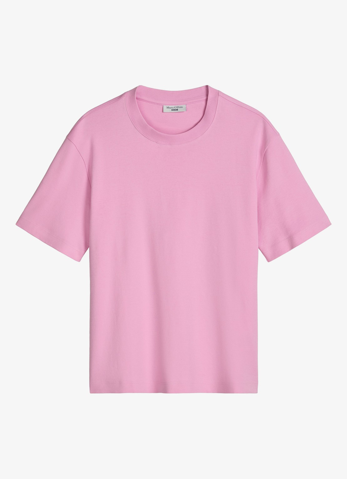 Marc O'Polo Denim T-shirt met ronde hals - voorkant 4 pale bubblegum/8205