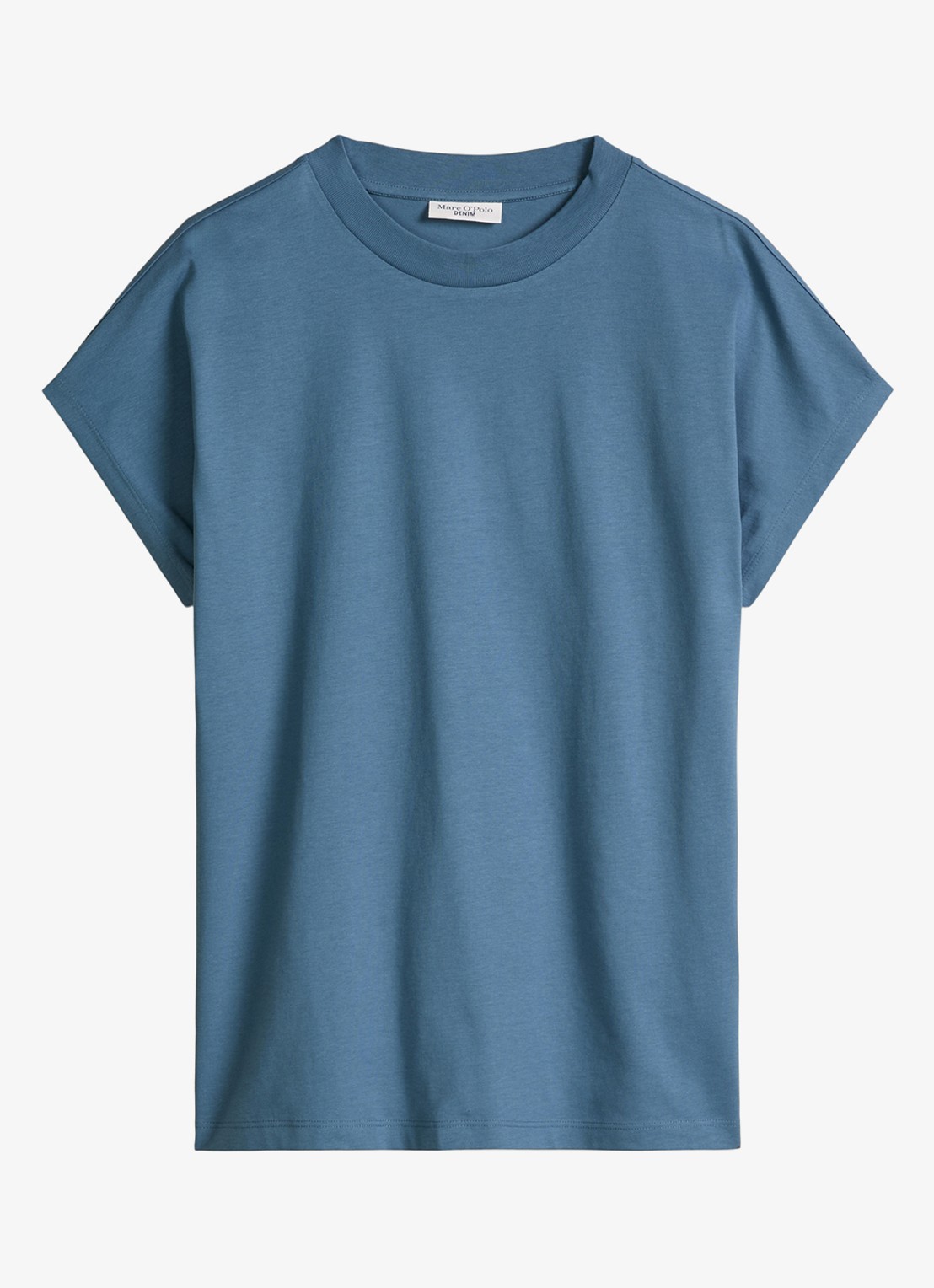 Marc O'Polo Denim T-shirt met ronde hals - voorkant 2 medium blue 4671-4671 / blauw