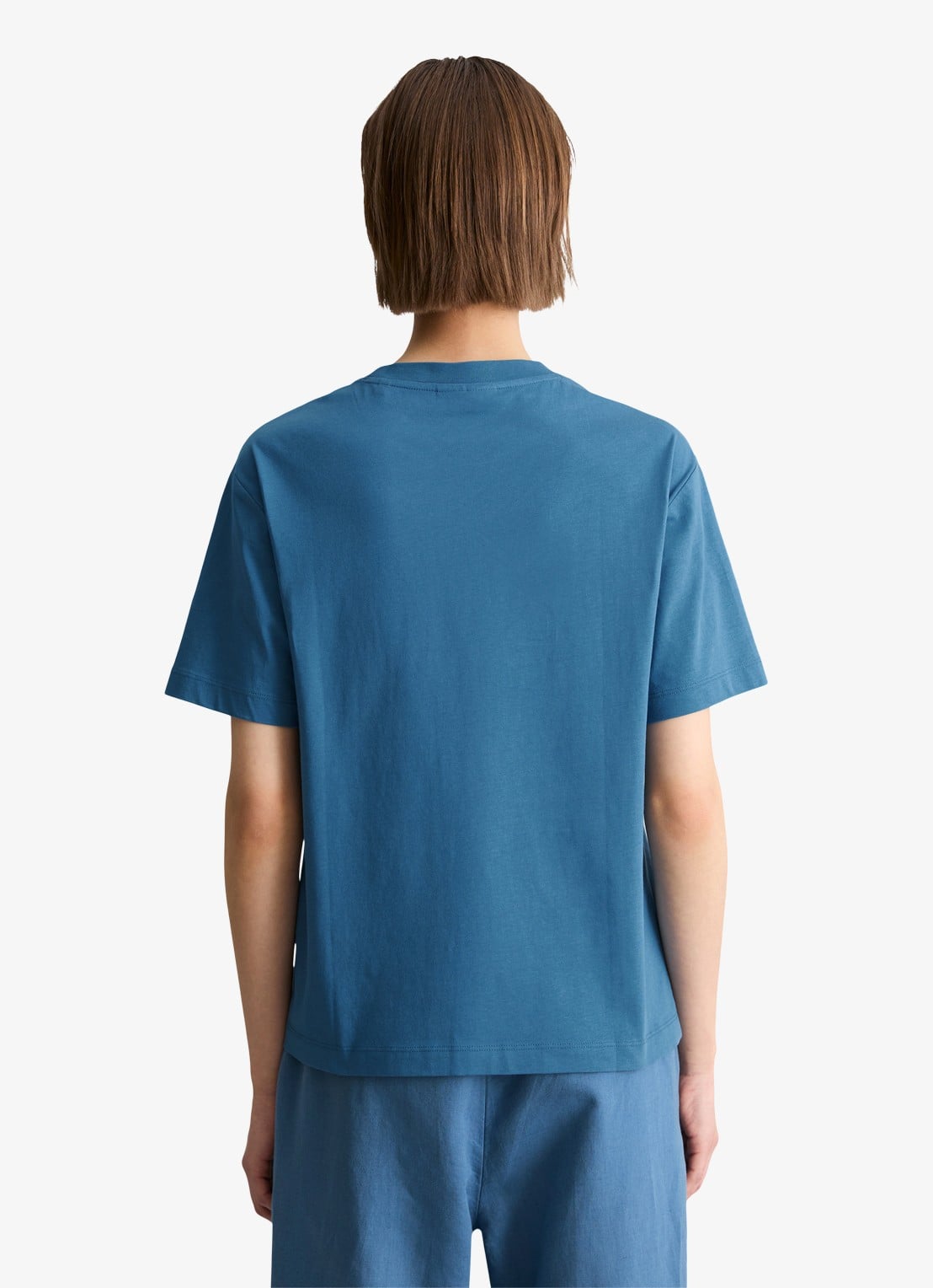 Marc O'Polo Denim T-shirt met ronde hals - achterkant 3 medium blue 4671-4671 / blauw