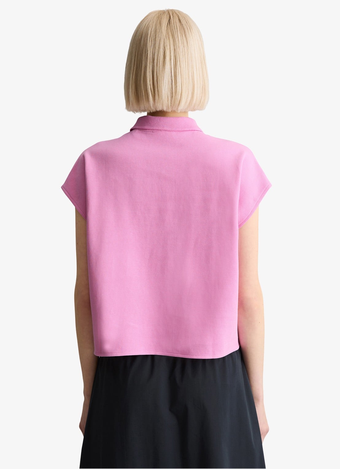Marc O'Polo Denim Top met polokraag - achterkant 3 pale bubblegum/8205