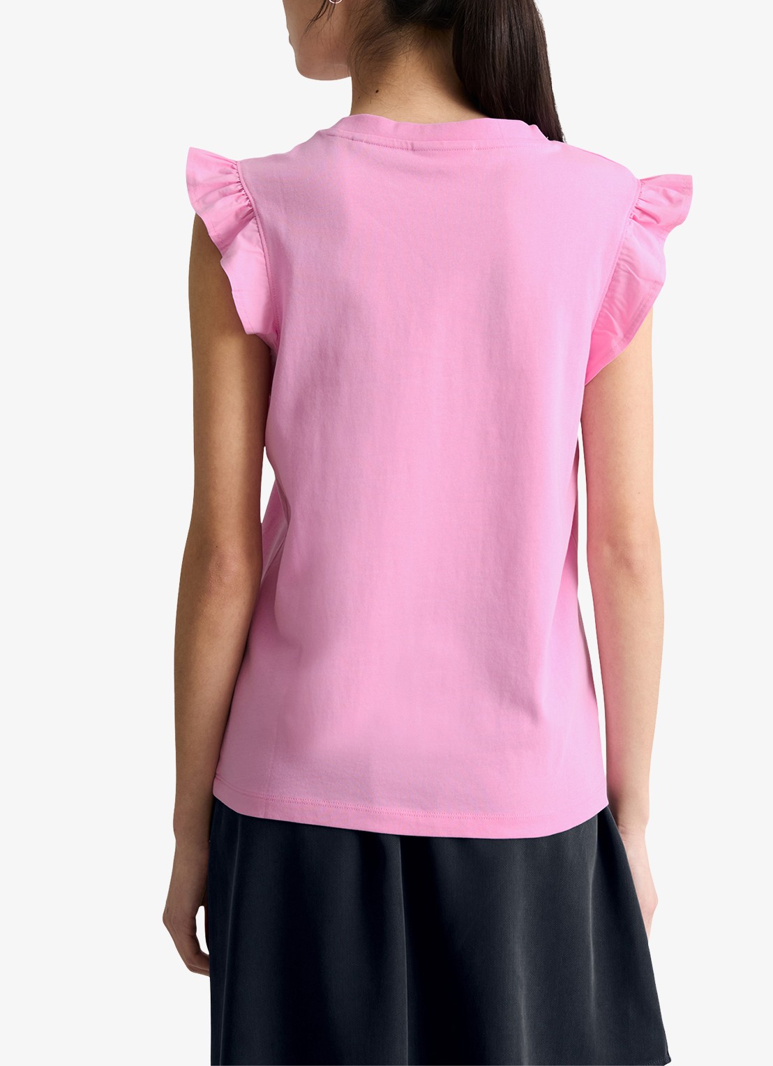 Marc O'Polo Denim Top met vlindermouw - achterkant 5 pale bubblegum/8205