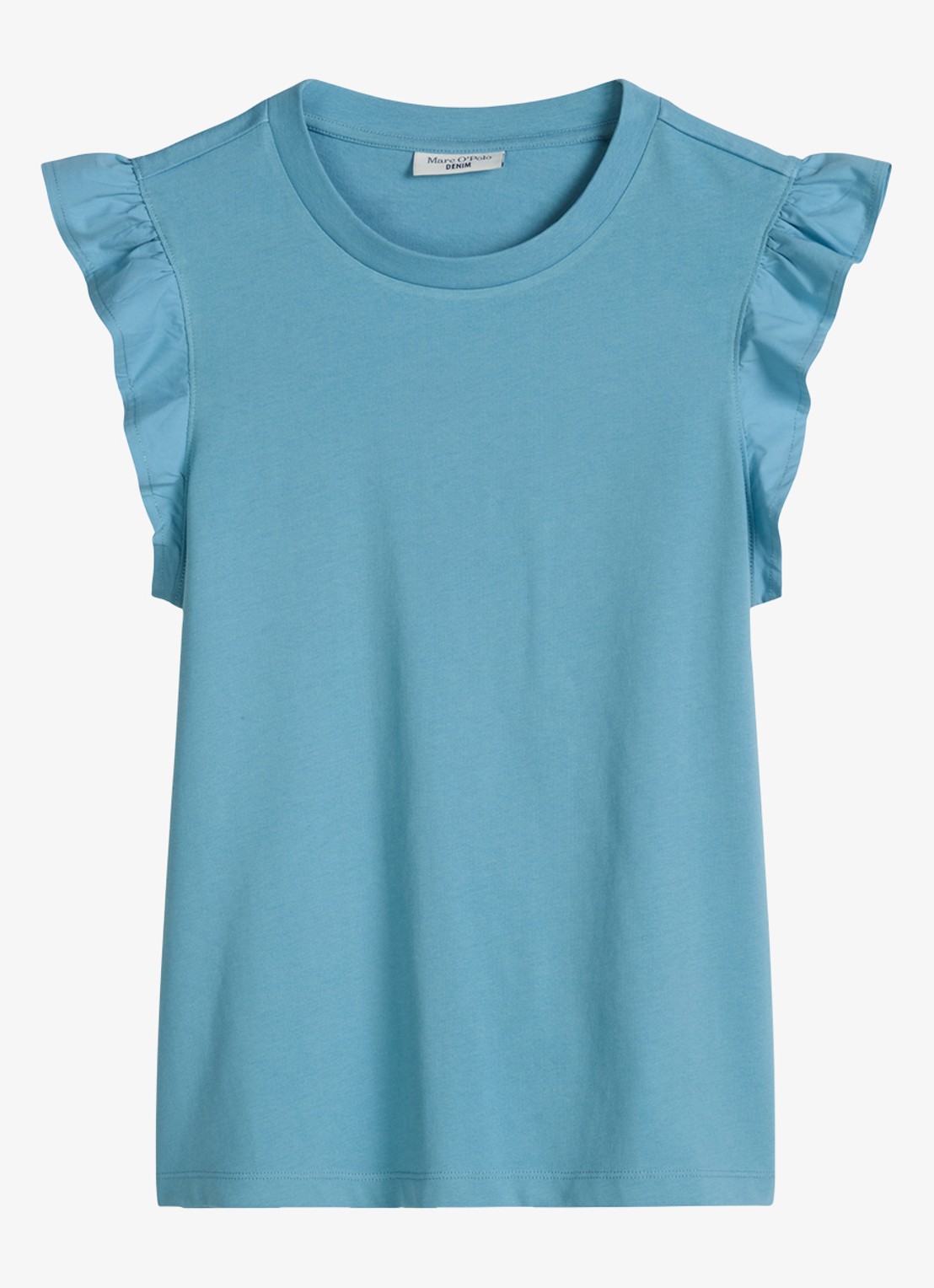 Marc O'Polo Denim Top met vlindermouw - voorkant 3 blue dawn/5429