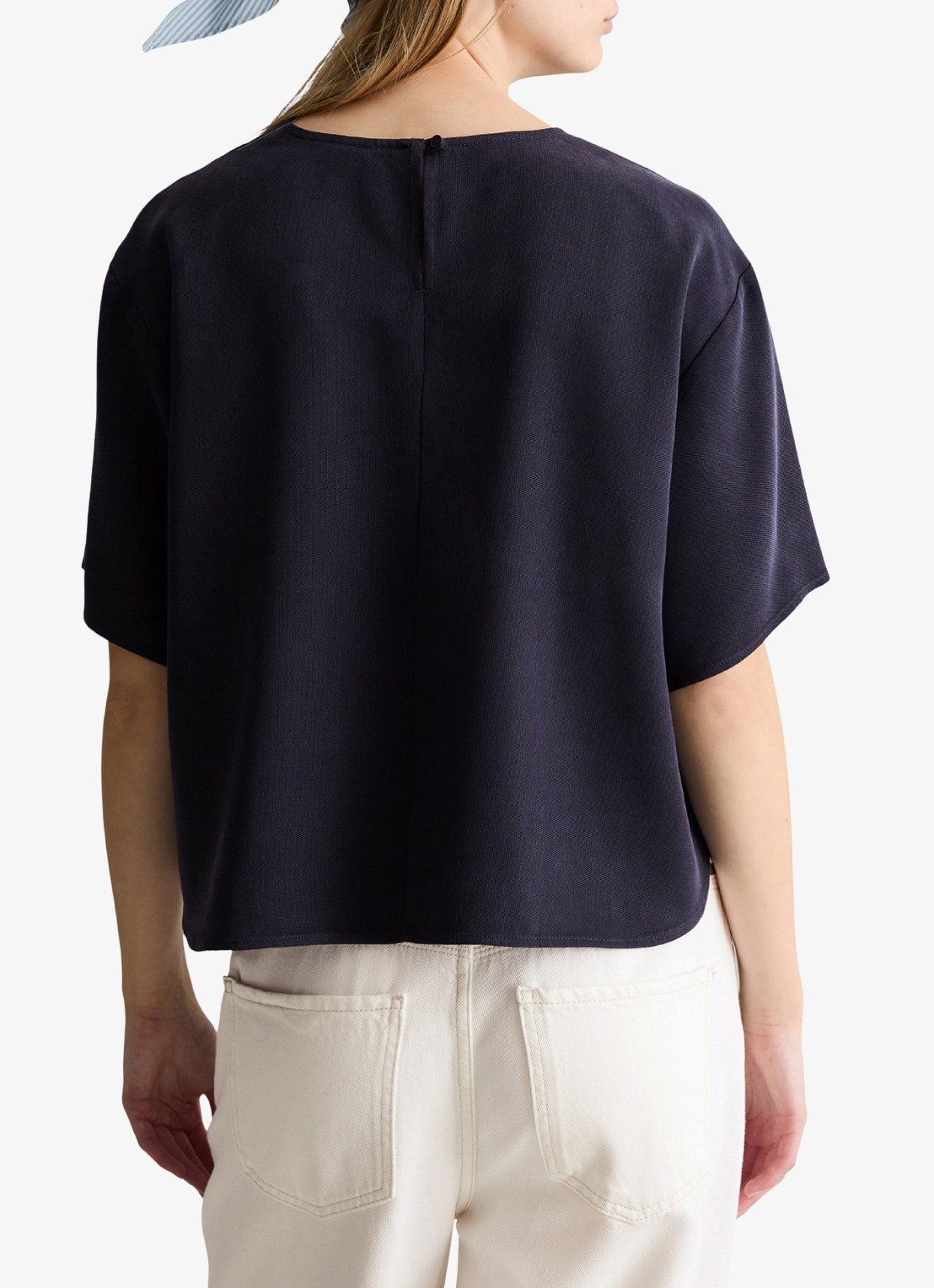 Marc O'Polo Denim Tuniek met ronde hals - achterkant 3 blue depths/4133