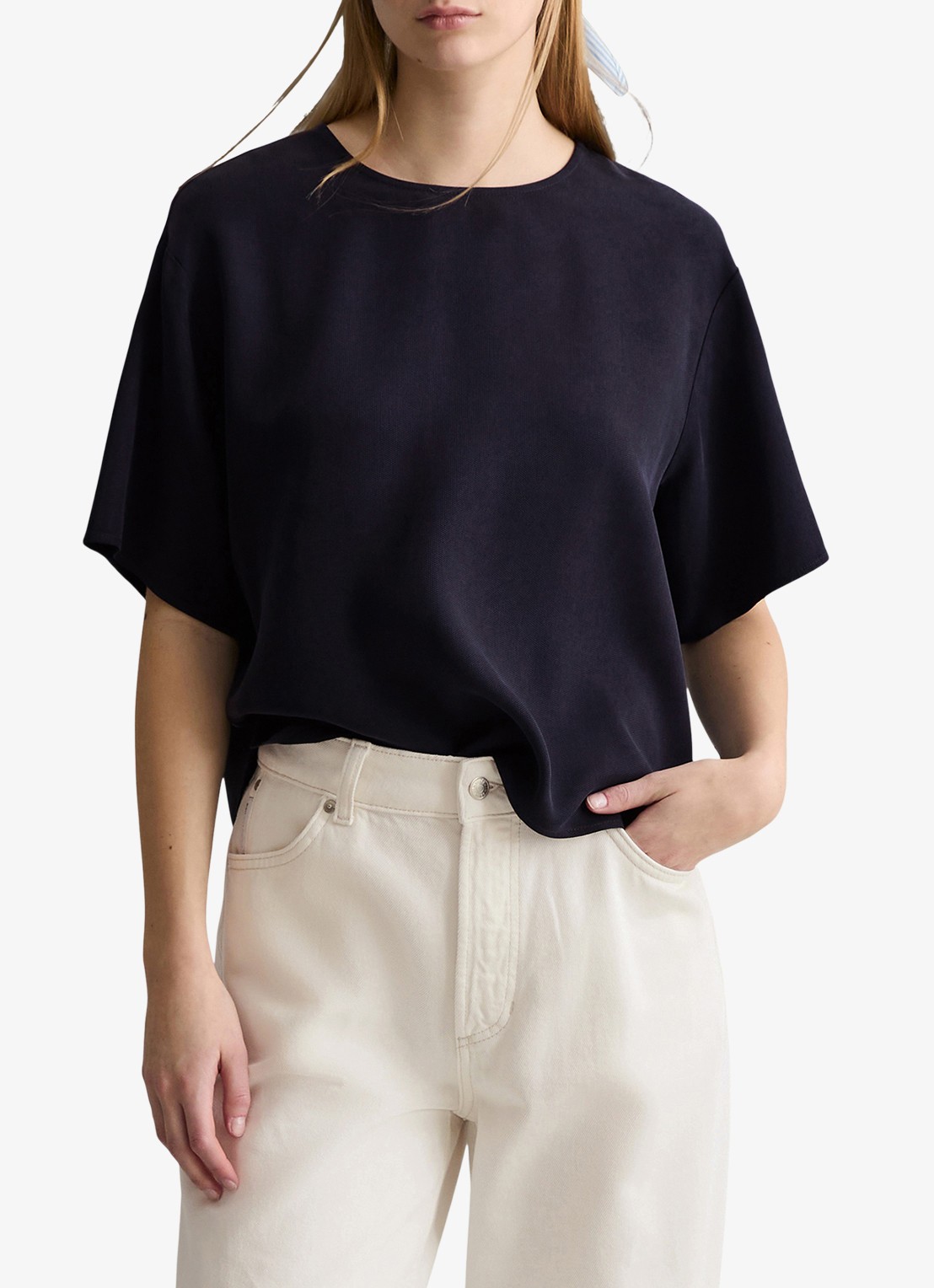 Marc O'Polo Denim Tuniek met ronde hals - detail blue depths/4133