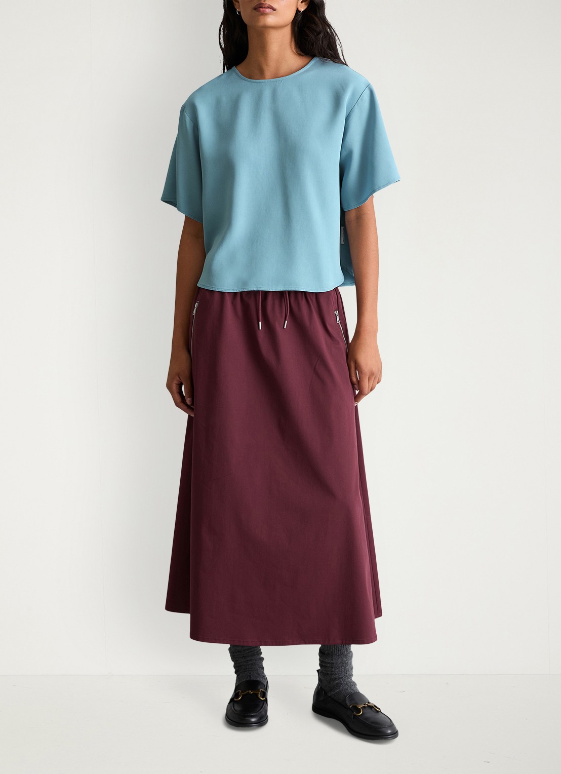 Marc O'Polo Denim Tuniek met ronde hals - voorkant 3 blue dawn/5429