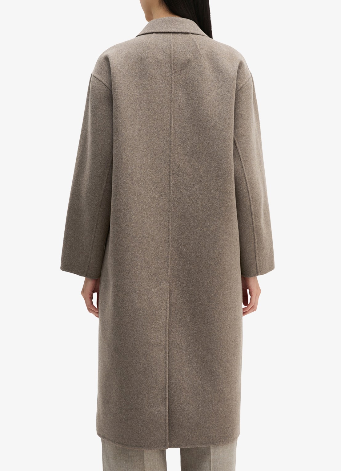 Marc O'Polo Double-breasted mantel in wolblend met steekzakken - achterkant 5 taupe