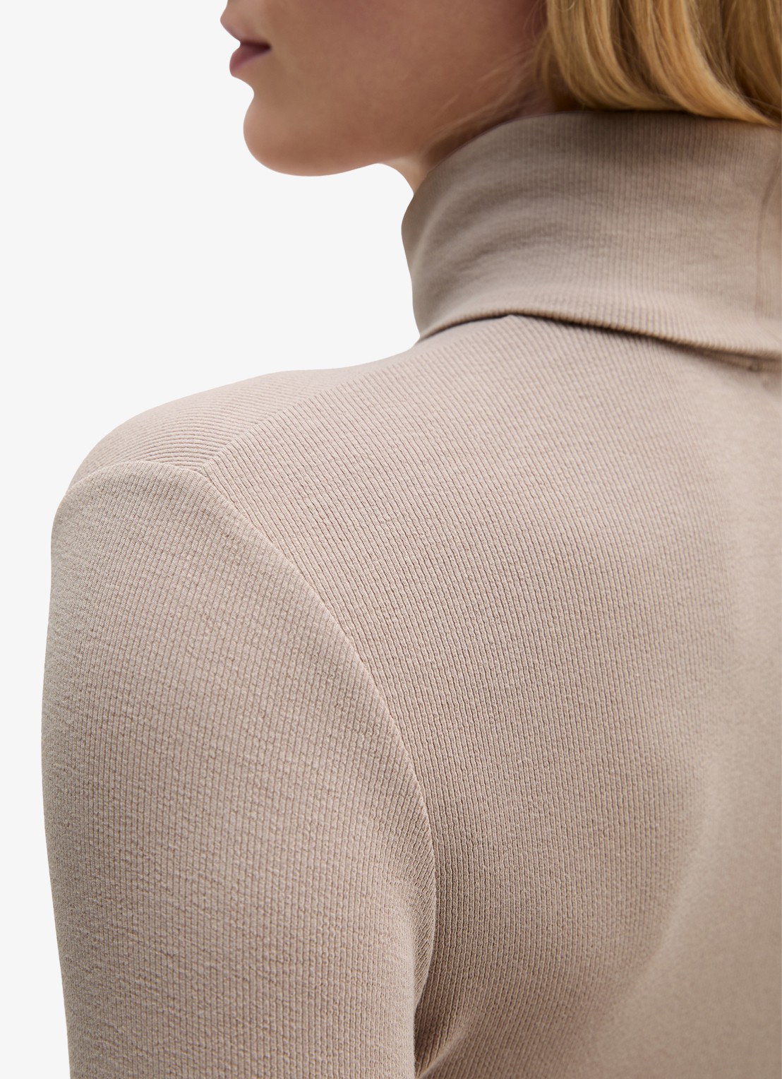 Marc O'Polo Fijngebreide trui met col  - detail 2 beige