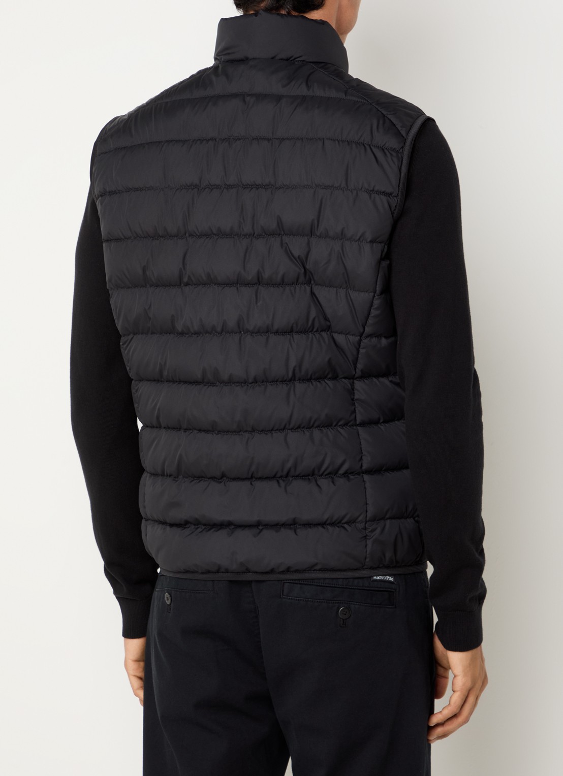 Marc O'Polo Gewatteerde bodywarmer met logo - achterkant 4 zwart
