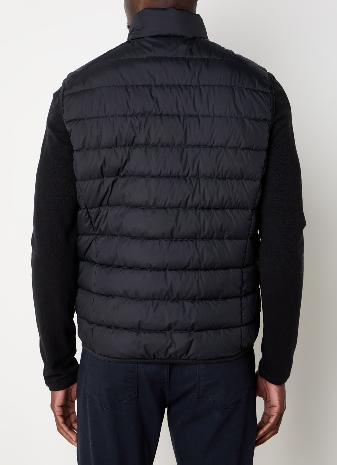 Marc O'Polo Gewatteerde bodywarmer met logo - achterkant 5 zwart