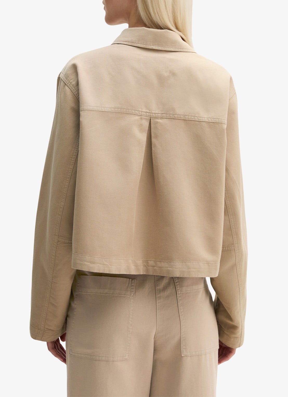 Marc O'Polo Jack in lyocell blend met steekzakken - achterkant lichtbruin