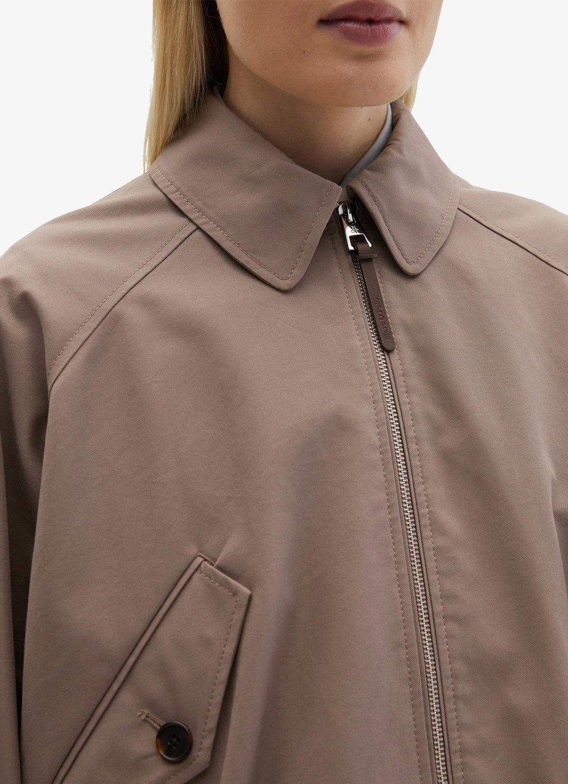 Marc O'Polo Jack met klepzakken - detail 5 bruin