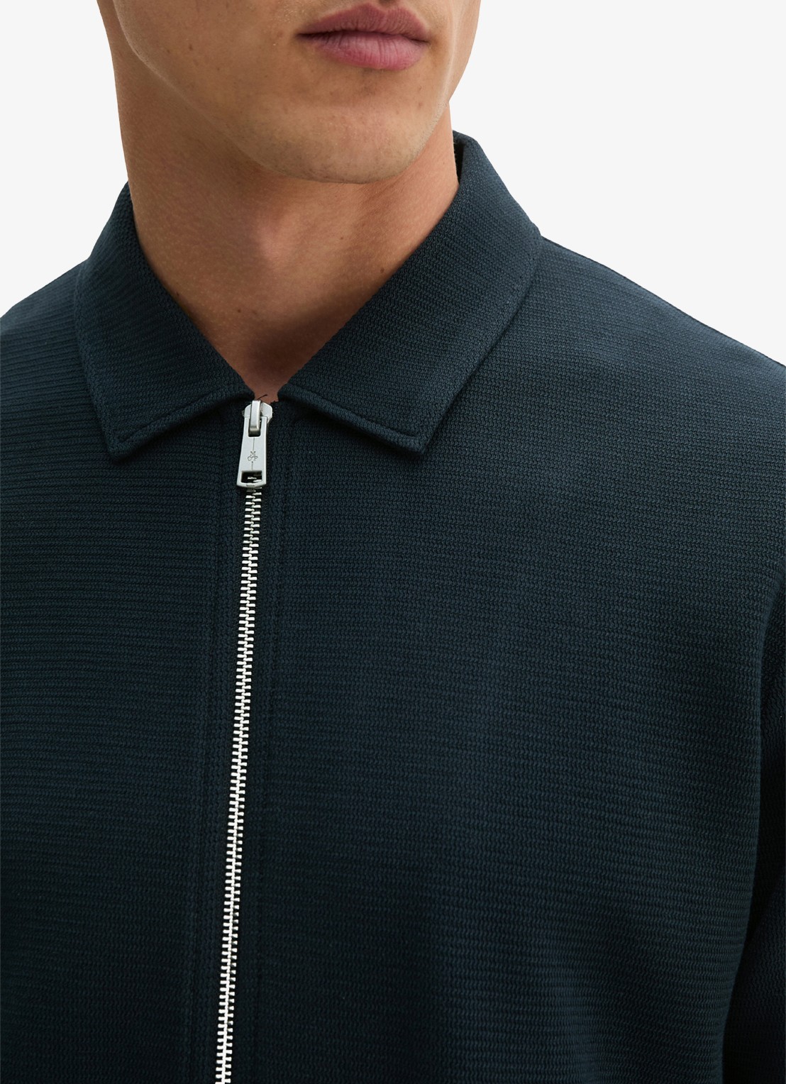 Marc O'Polo Jack met kraag - detail 5 donkerblauw
