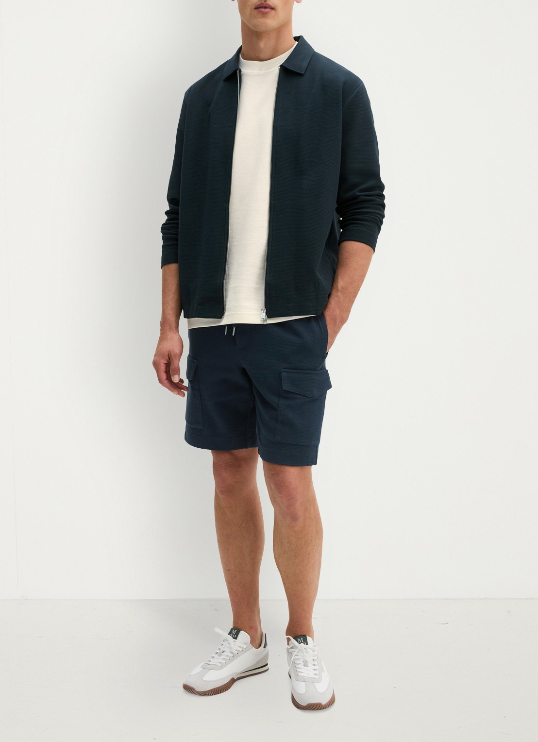 Marc O'Polo Jack met kraag - voorkant 2 donkerblauw
