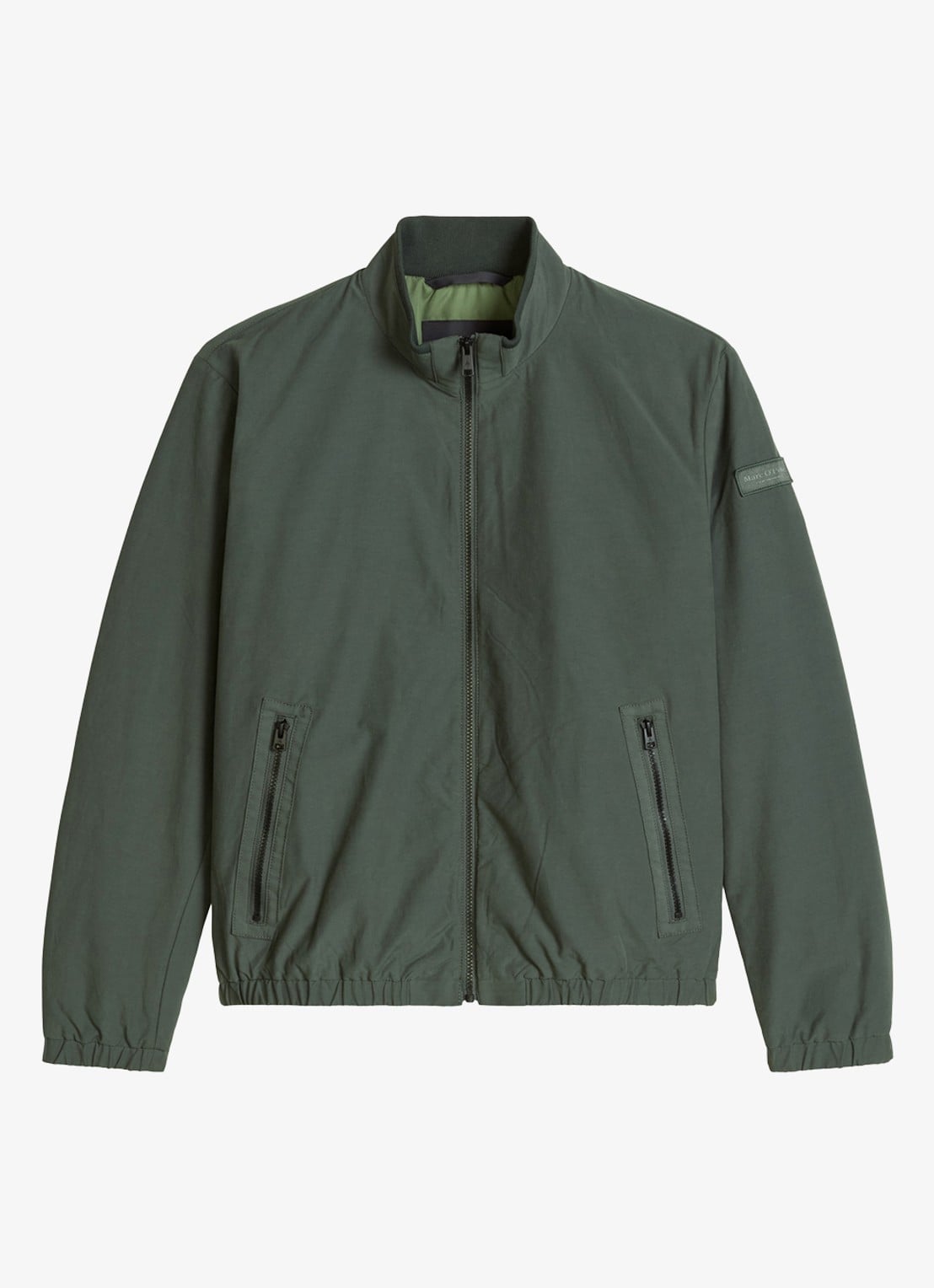 Marc O'Polo Jack met opstaande kraag en steekzakken - voorkant 2 mangrove-0362 / groen