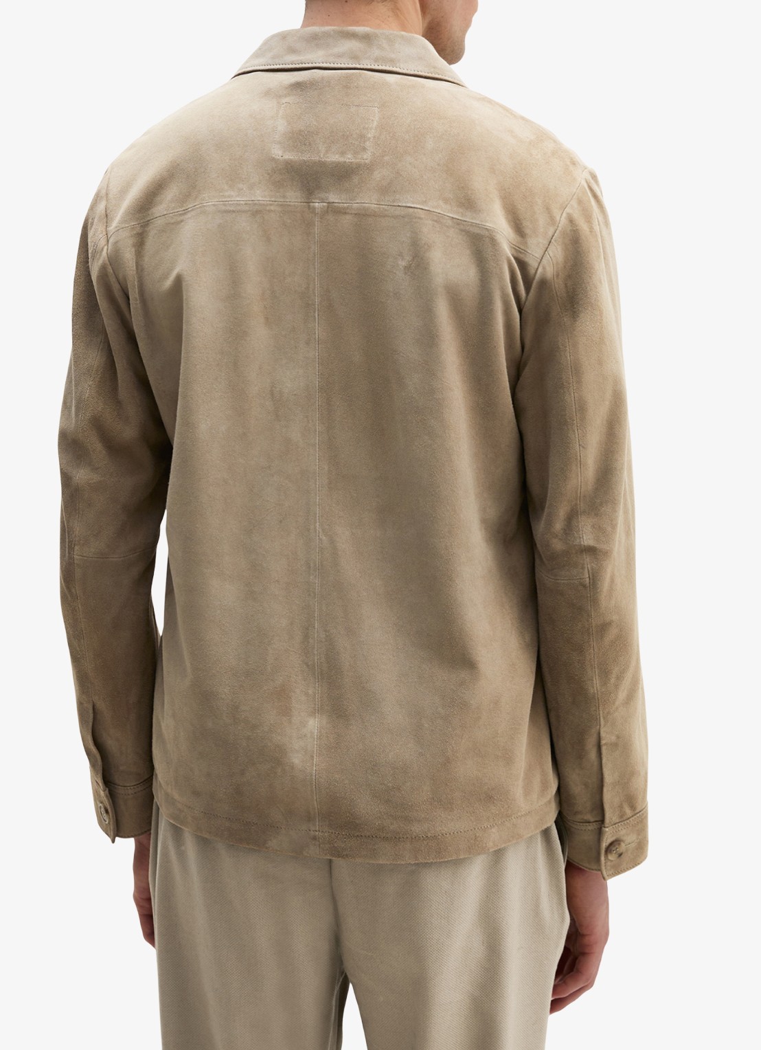 Marc O'Polo Jack van suède met steekzakken - achterkant 5 taupe