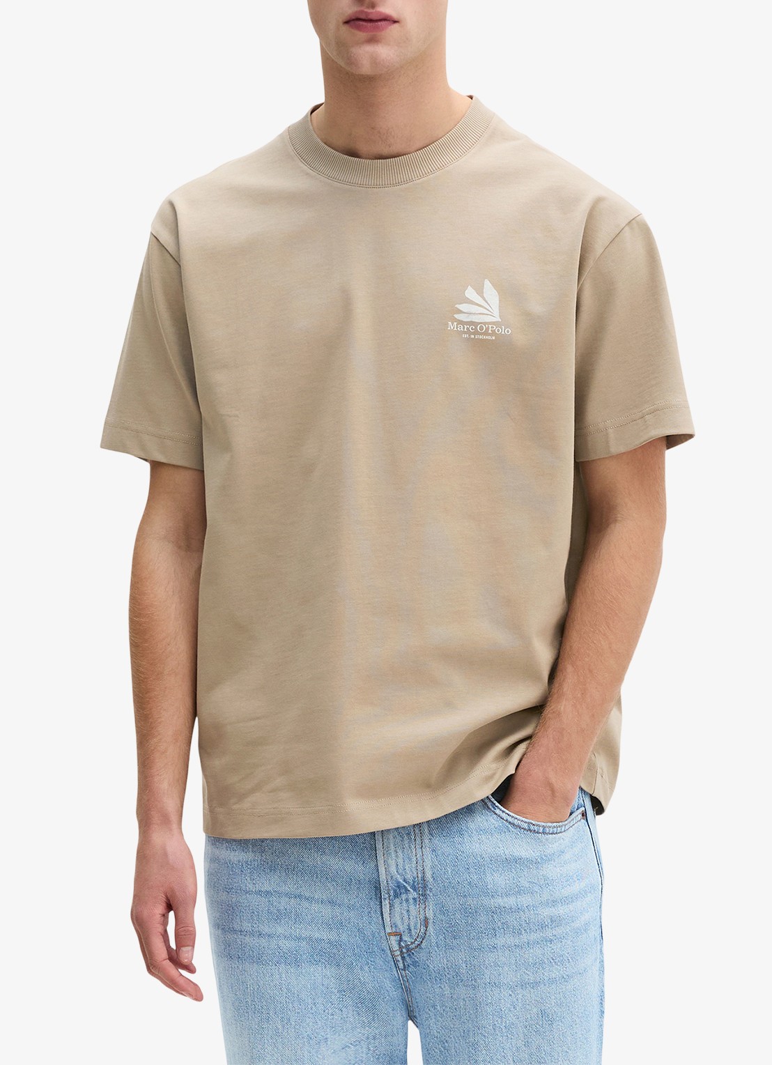 Marc O'Polo Jersey T-shirt met logo- en backprint - detail 4 charleston gray/2124