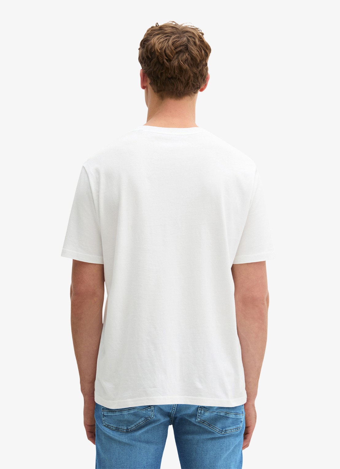 Marc O'Polo Jersey T-shirt met logo - achterkant 5 white/0163