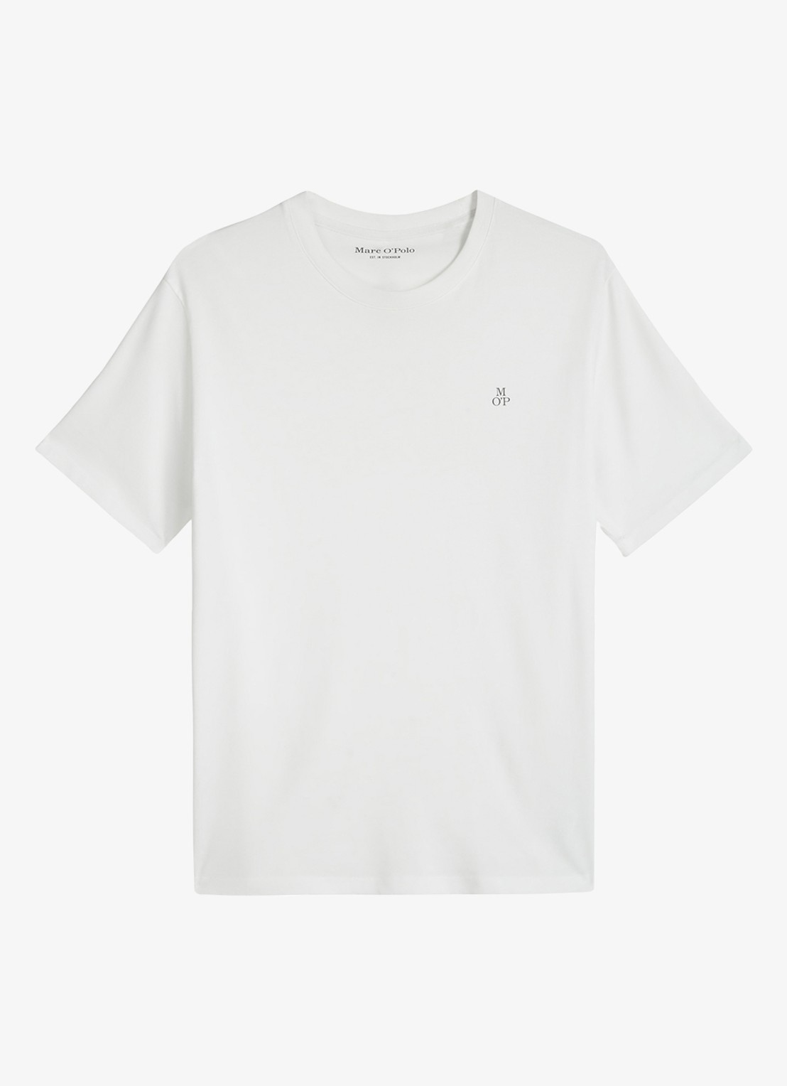 Marc O'Polo Jersey T-shirt met logo - voorkant 3 white/0163