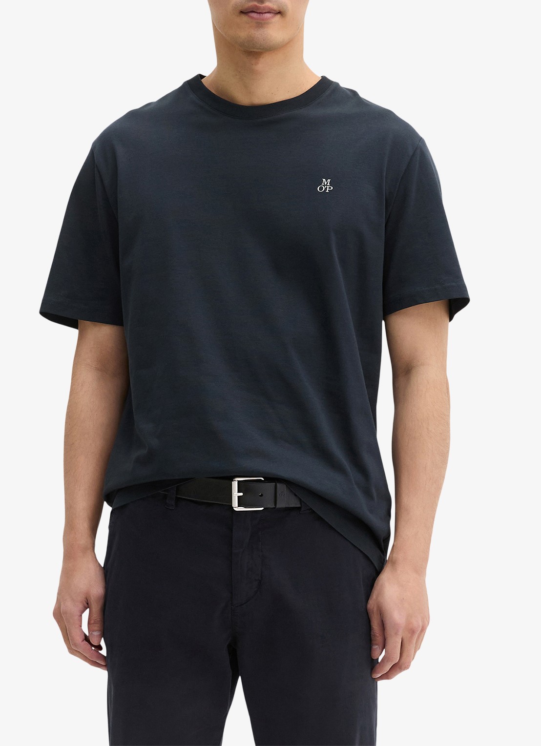 Marc O'Polo Jersey T-shirt met logo - detail 3 dark navy/4131