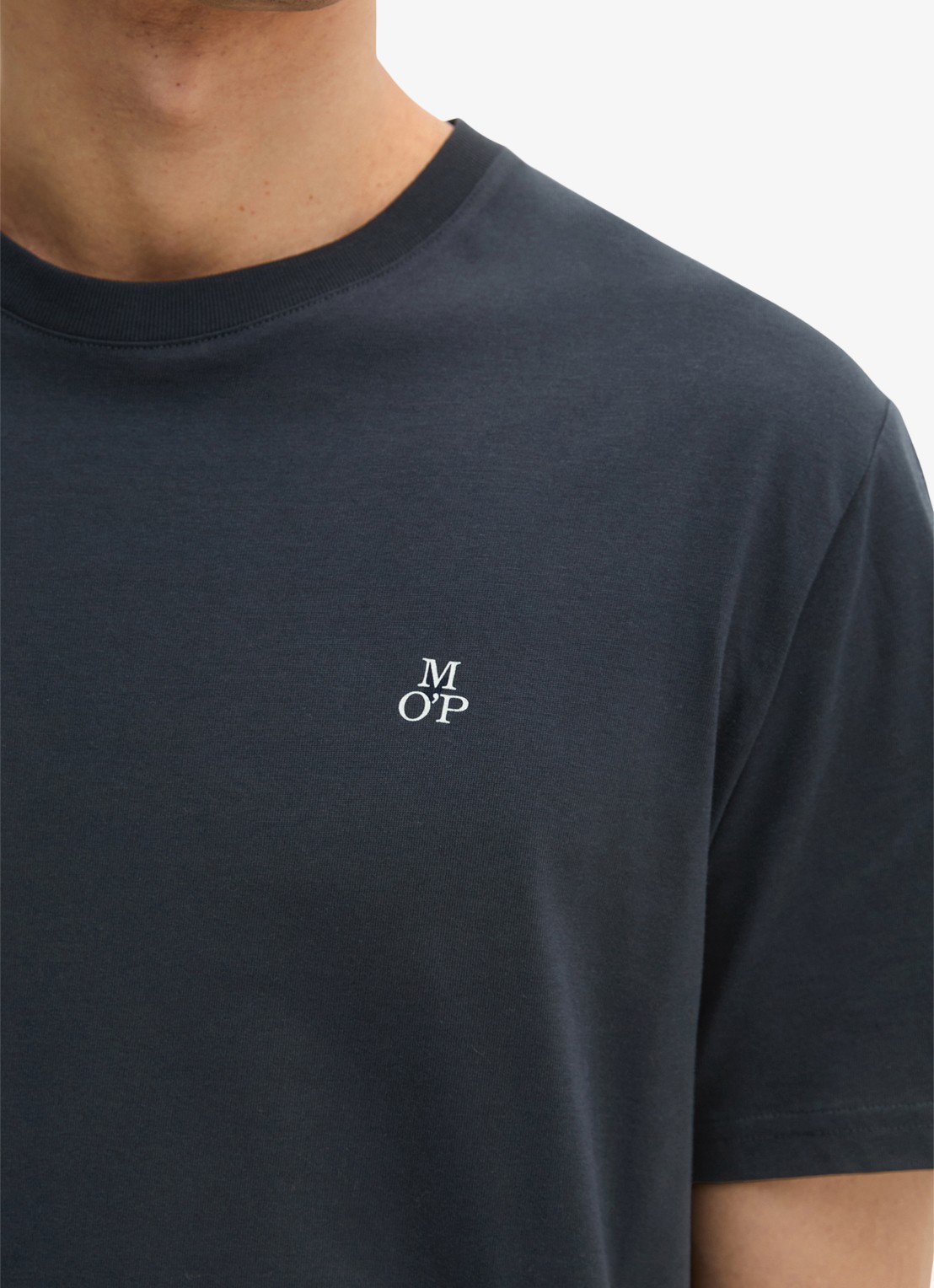 Marc O'Polo Jersey T-shirt met logo - detail 4 dark navy/4131