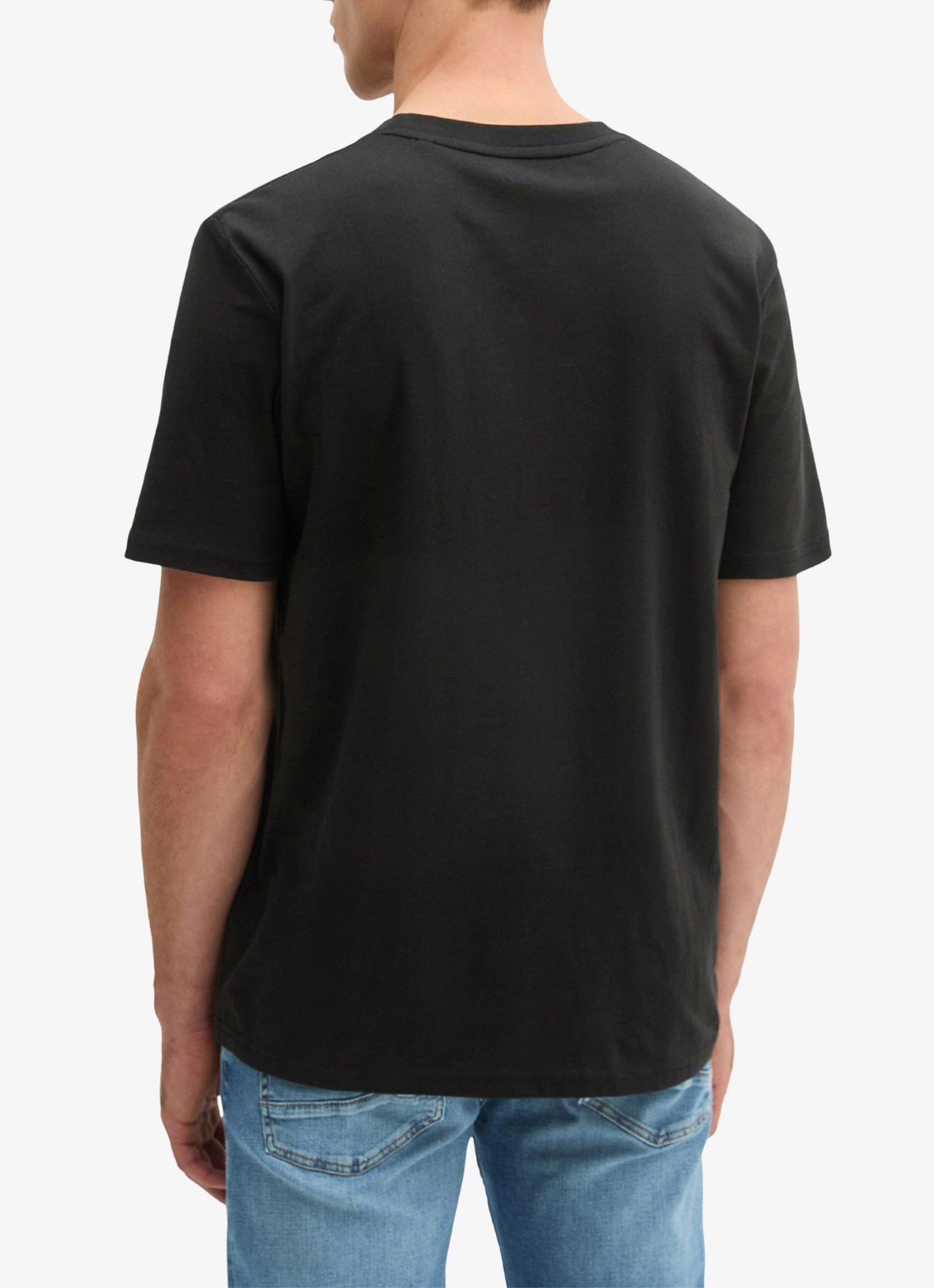 Marc O'Polo Jersey T-shirt met logo - achterkant 5 black/0001