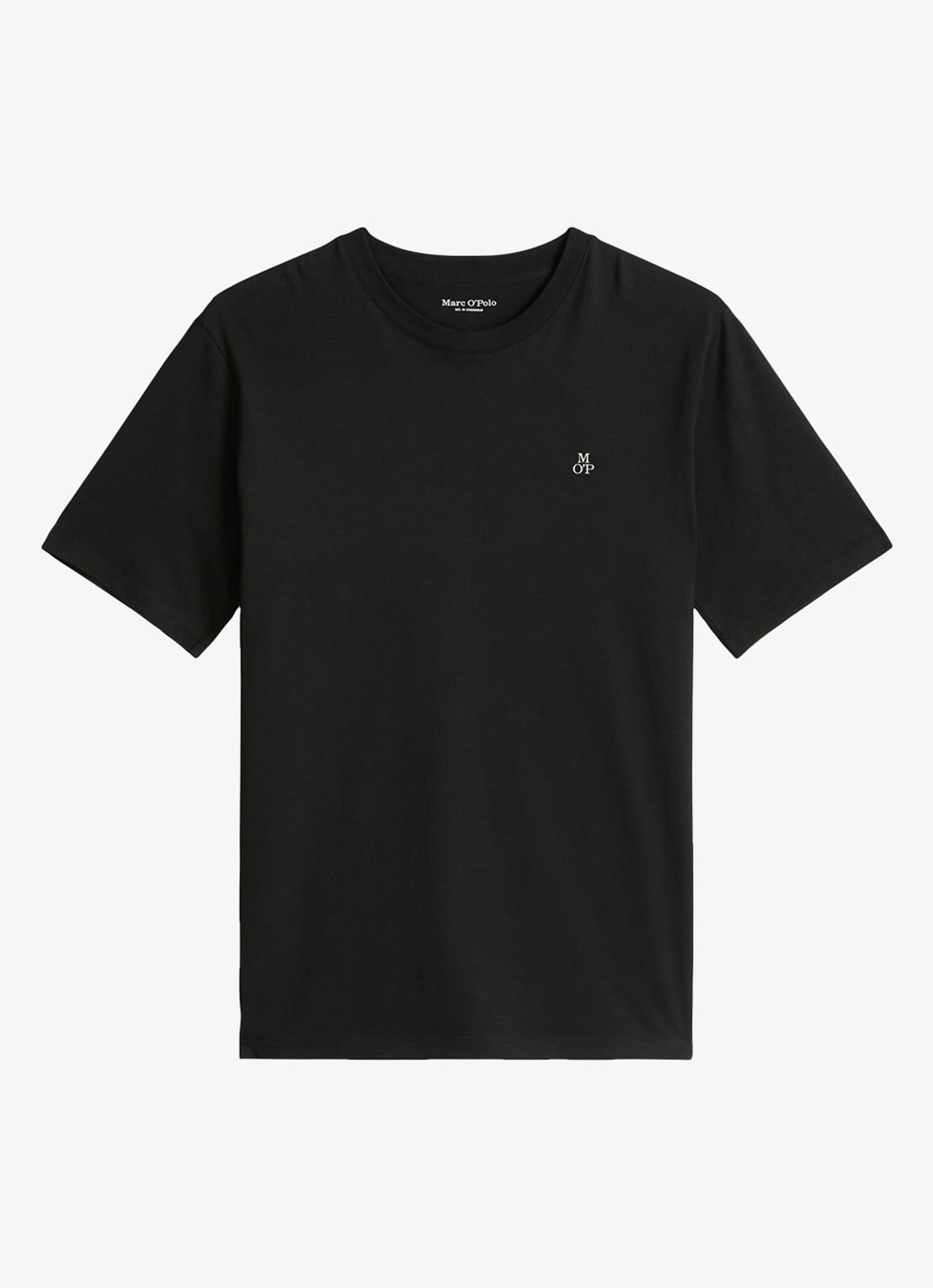 Marc O'Polo Jersey T-shirt met logo - voorkant 3 black/0001