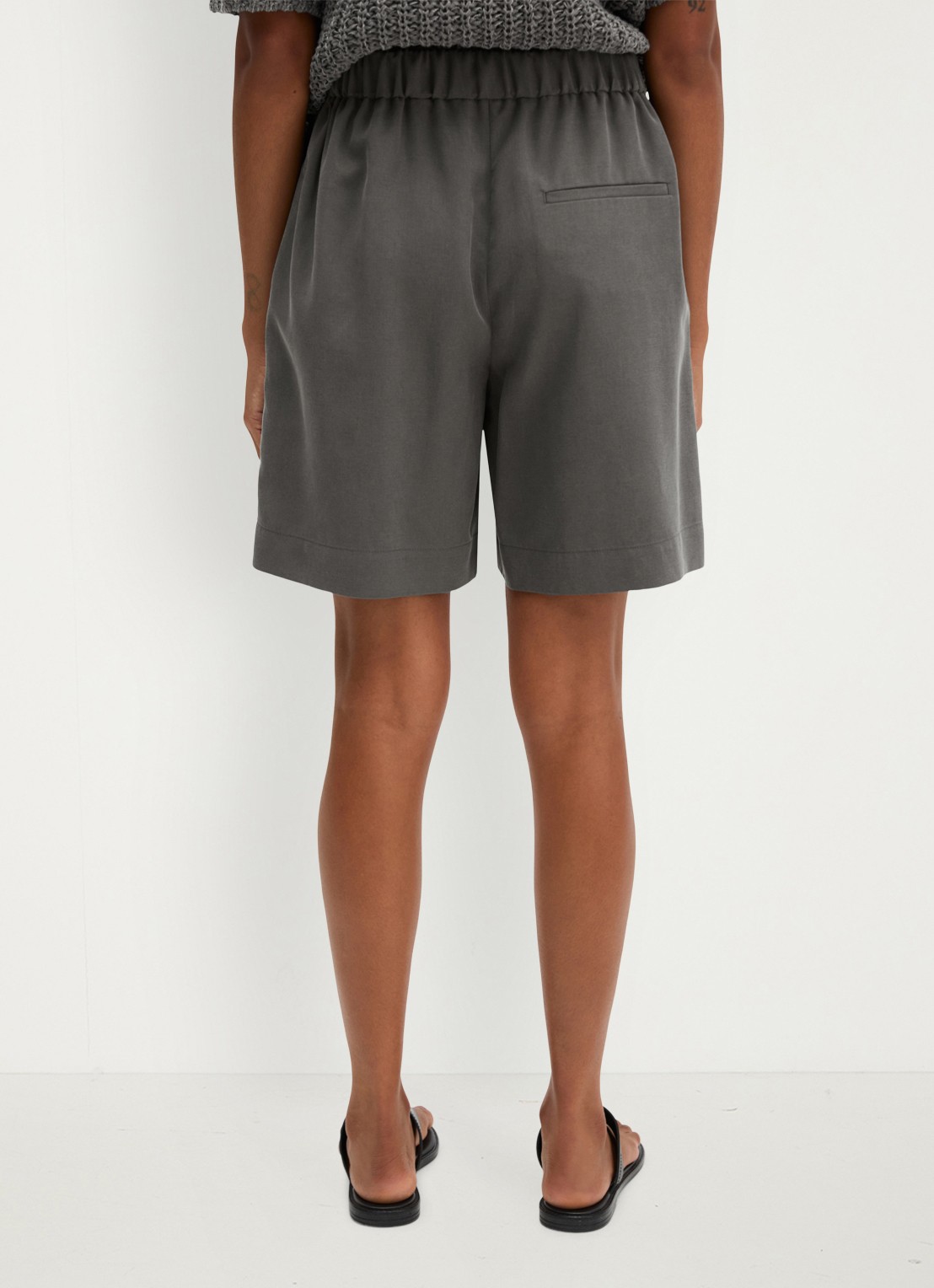 Marc O'Polo Korte broek met steekzakken - achterkant 5 oxide grey-0364 / grijs
