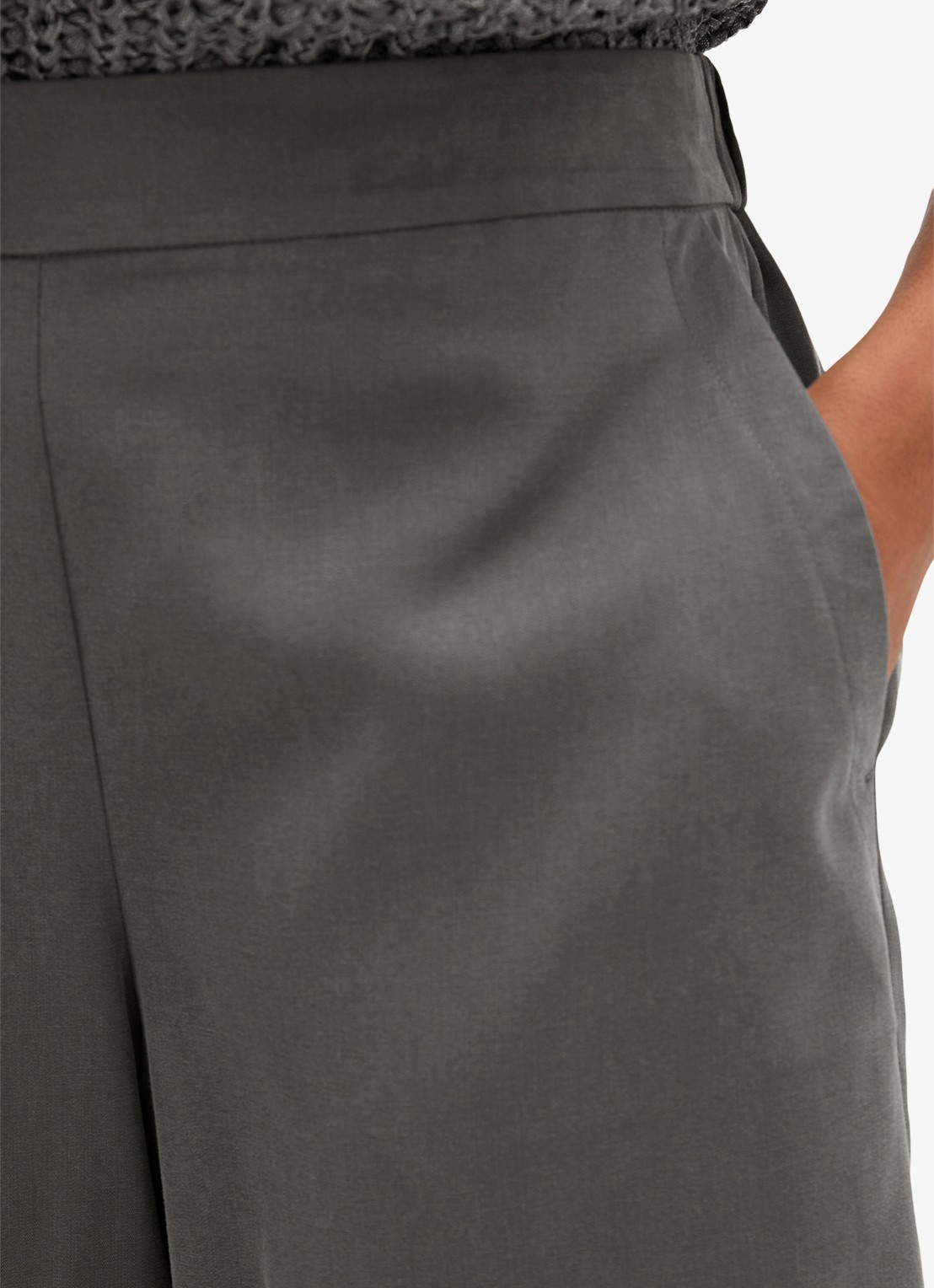 Marc O'Polo Korte broek met steekzakken - detail 2 oxide grey-0364 / grijs
