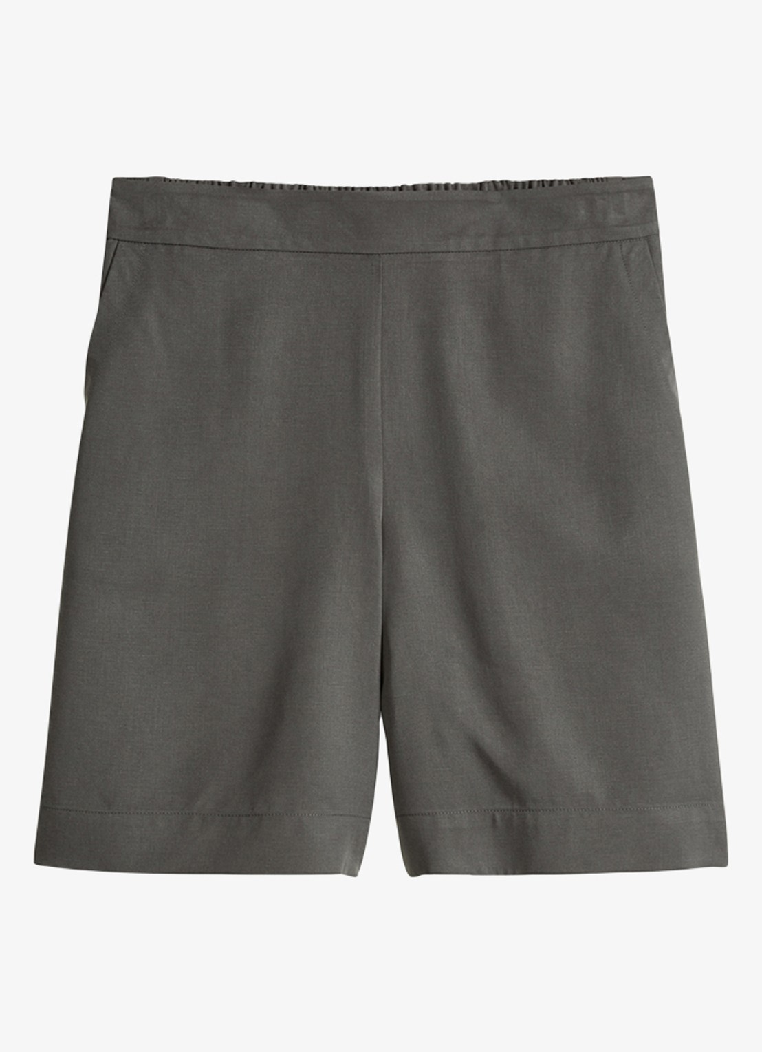 Marc O'Polo Korte broek met steekzakken - voorkant 3 oxide grey-0364 / grijs