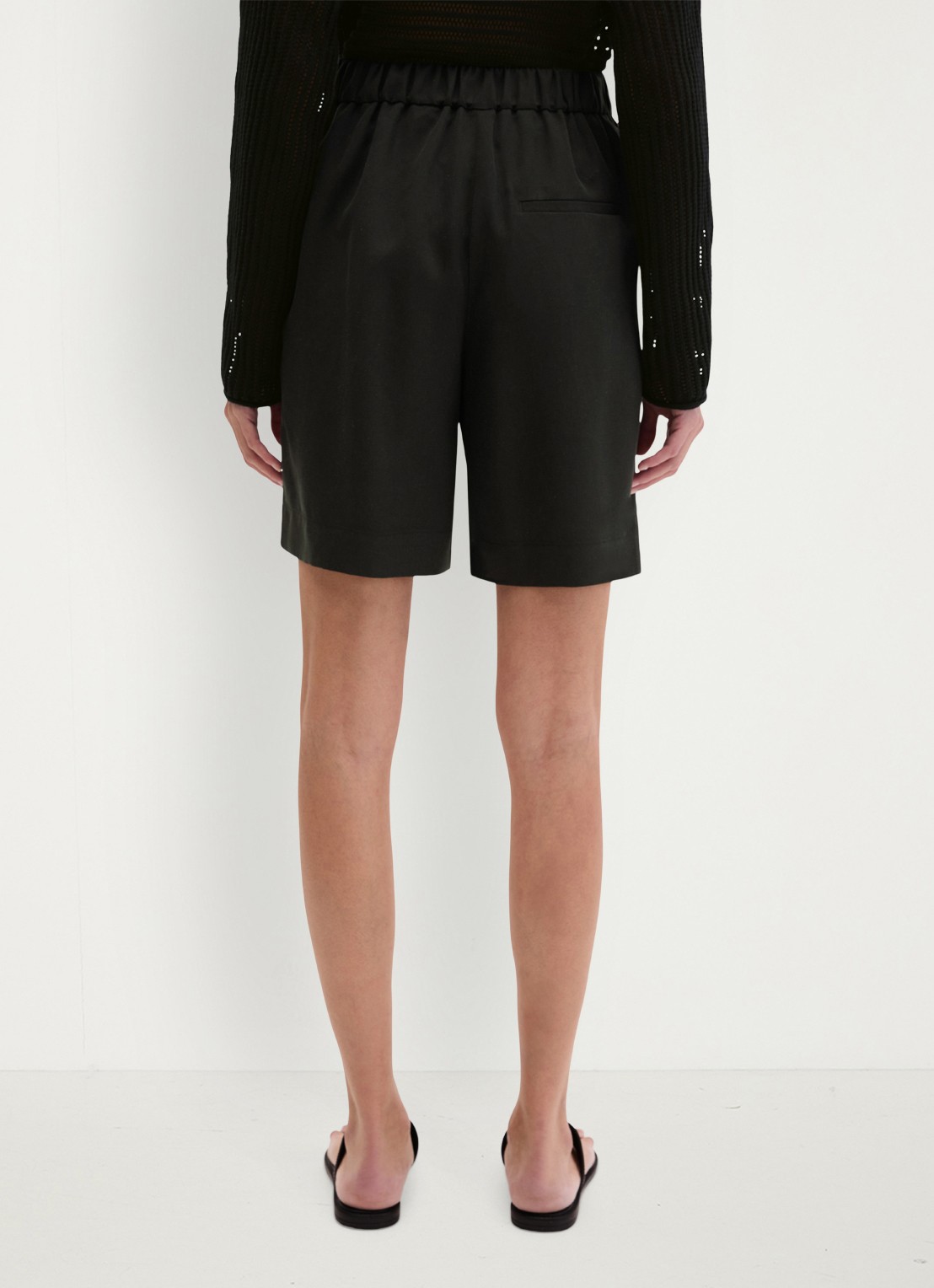 Marc O'Polo Korte broek met steekzakken - achterkant black-0001 / zwart