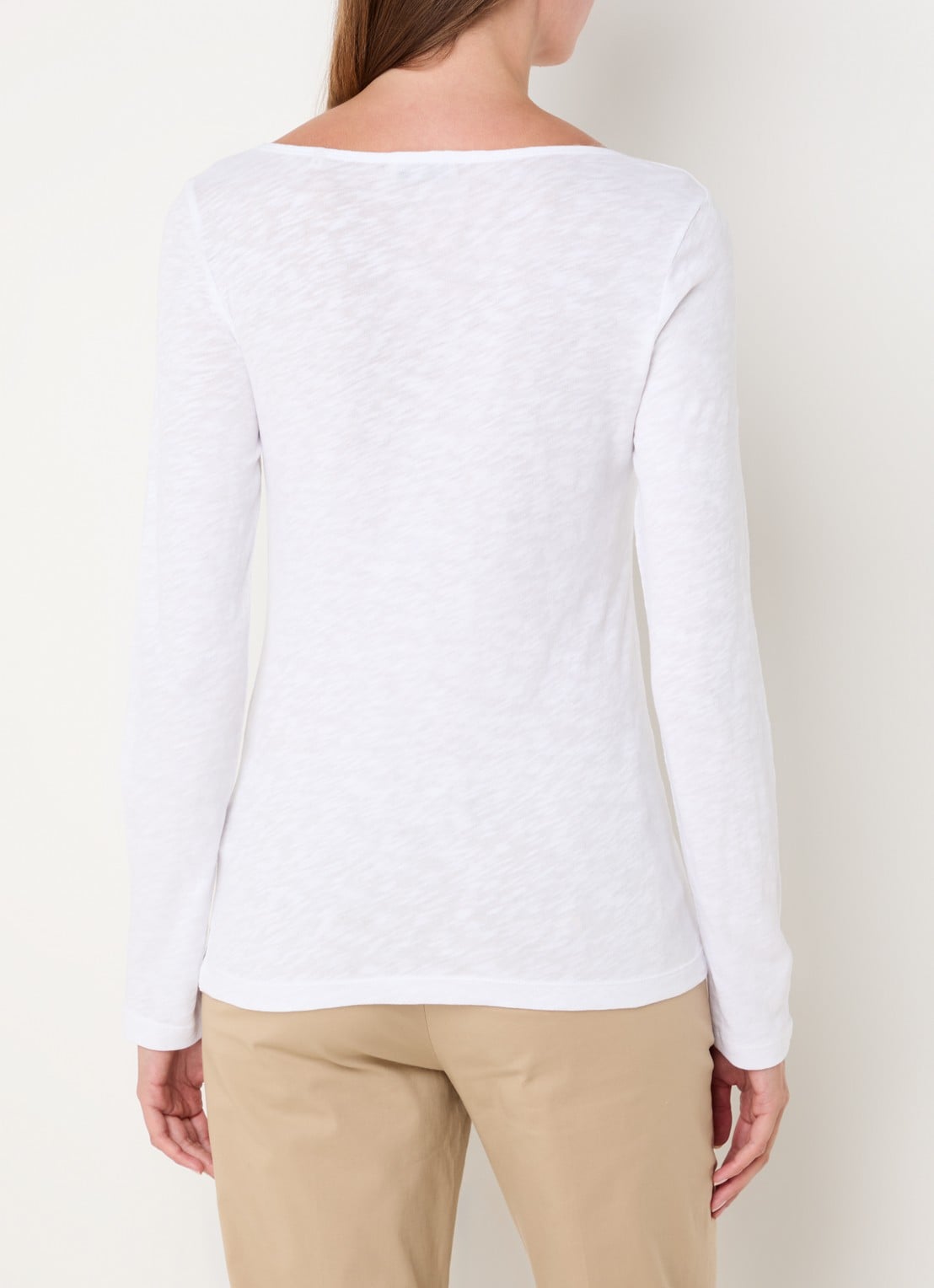 Marc O'Polo Longsleeve met boothals - achterkant wit