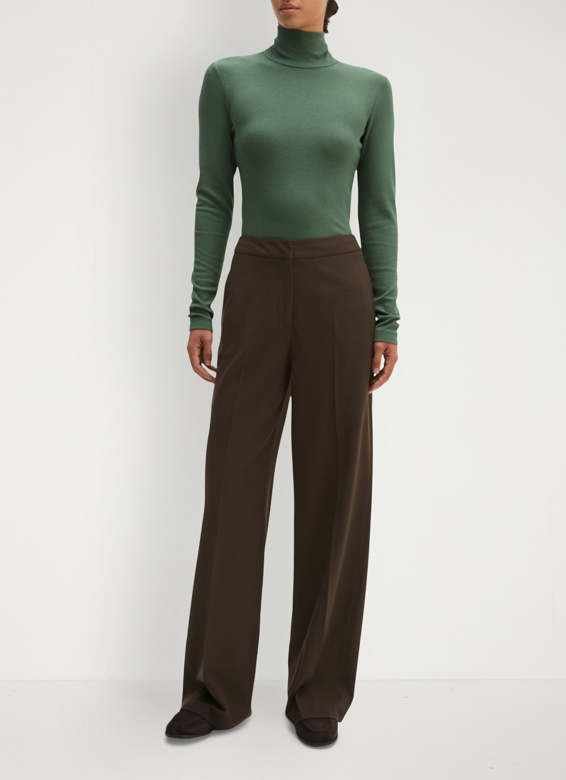 Marc O'Polo Longsleeve met col - voorkant 4 smooth sage / groen