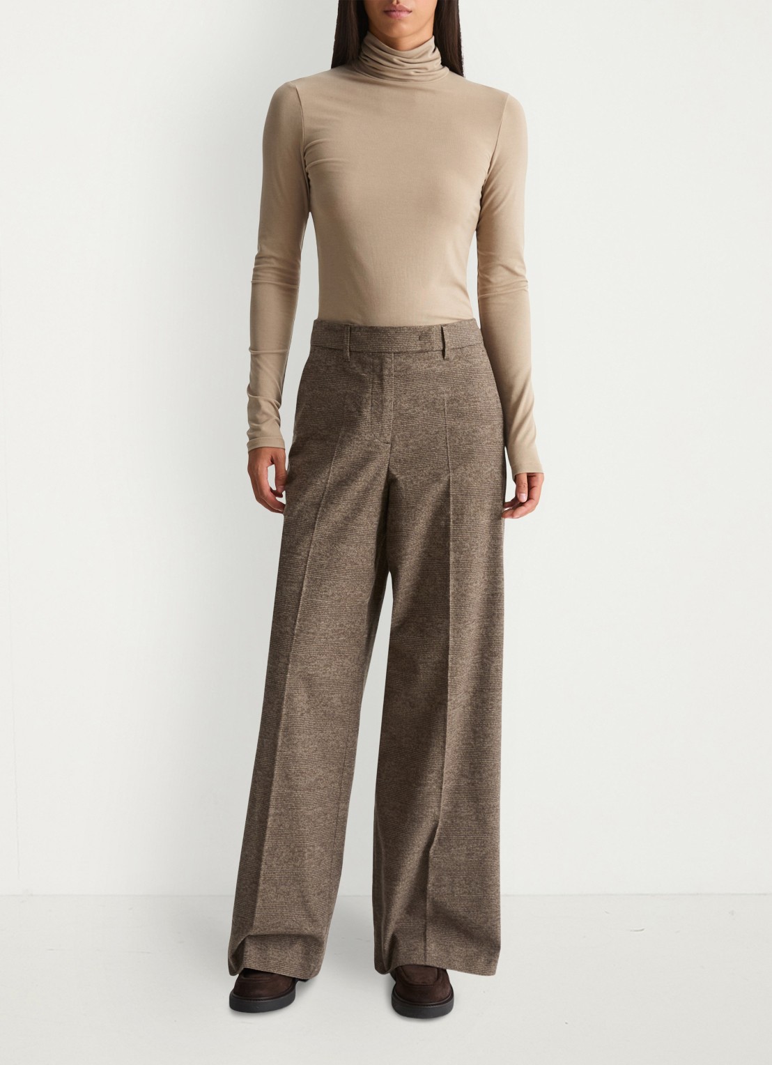 Marc O'Polo Longsleeve met col - voorkant 2 earthy taupe / taupe