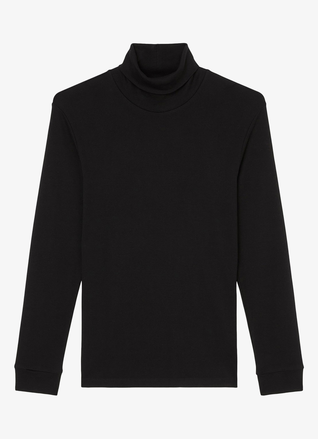 Marc O'Polo Longsleeve met col - voorkant zwart