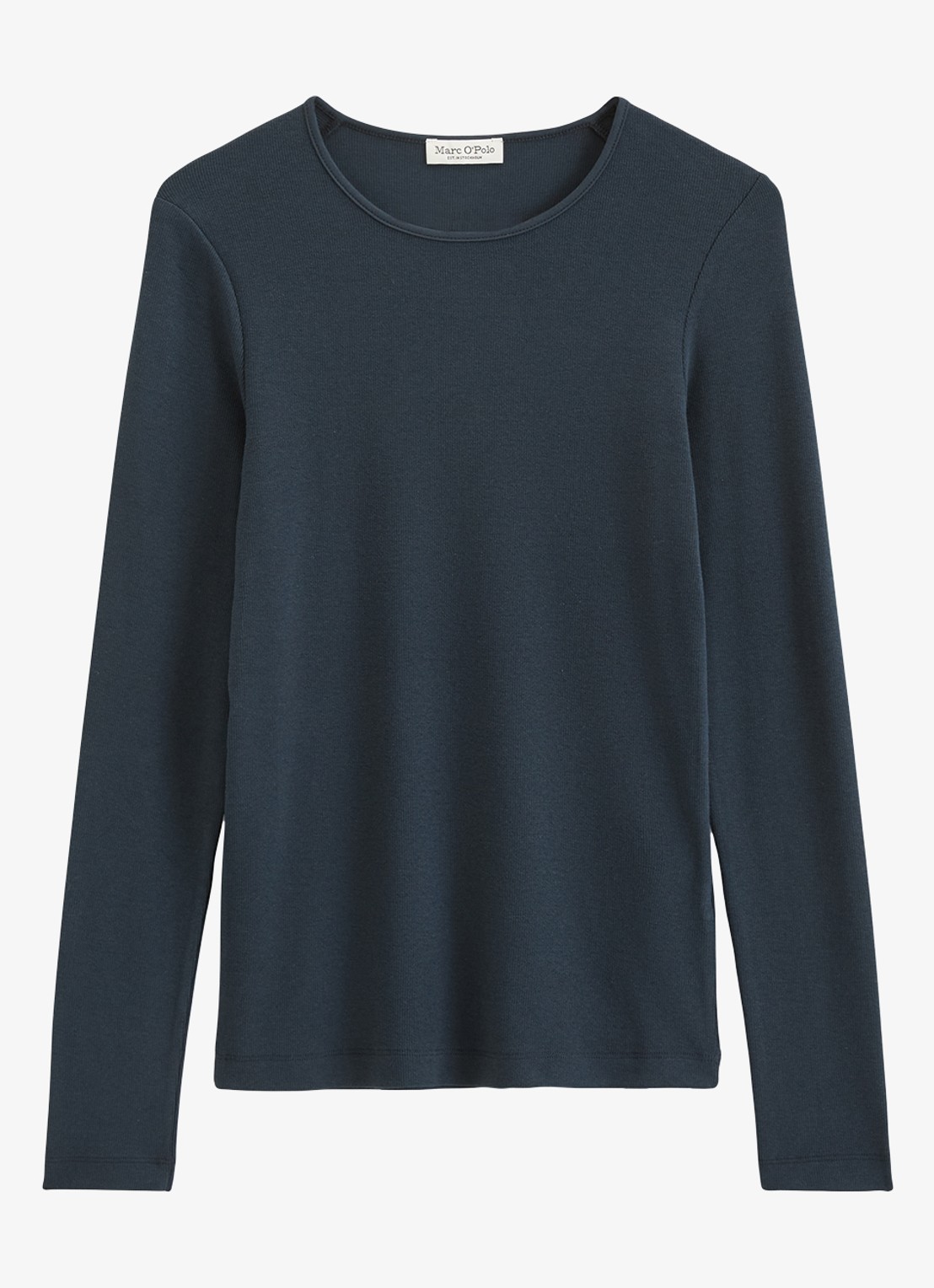 Marc O'Polo Longsleeve met stretch - voorkant 4 donkerblauw