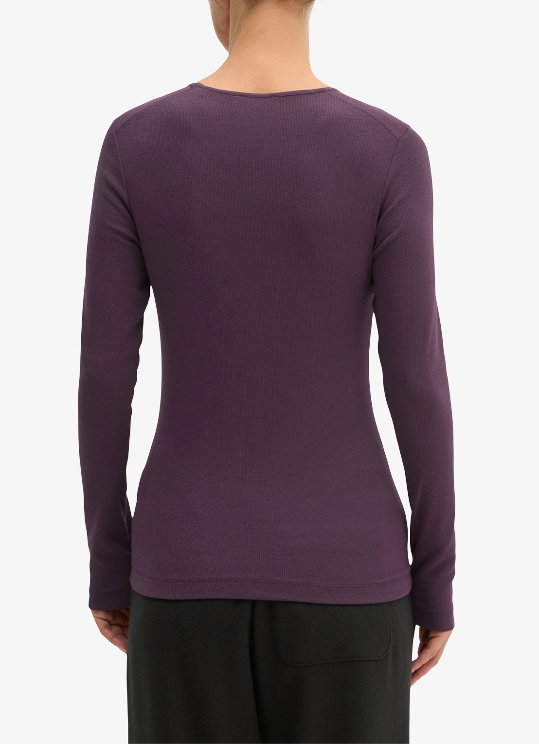 Marc O'Polo Longsleeve met stretch - achterkant 5 paars