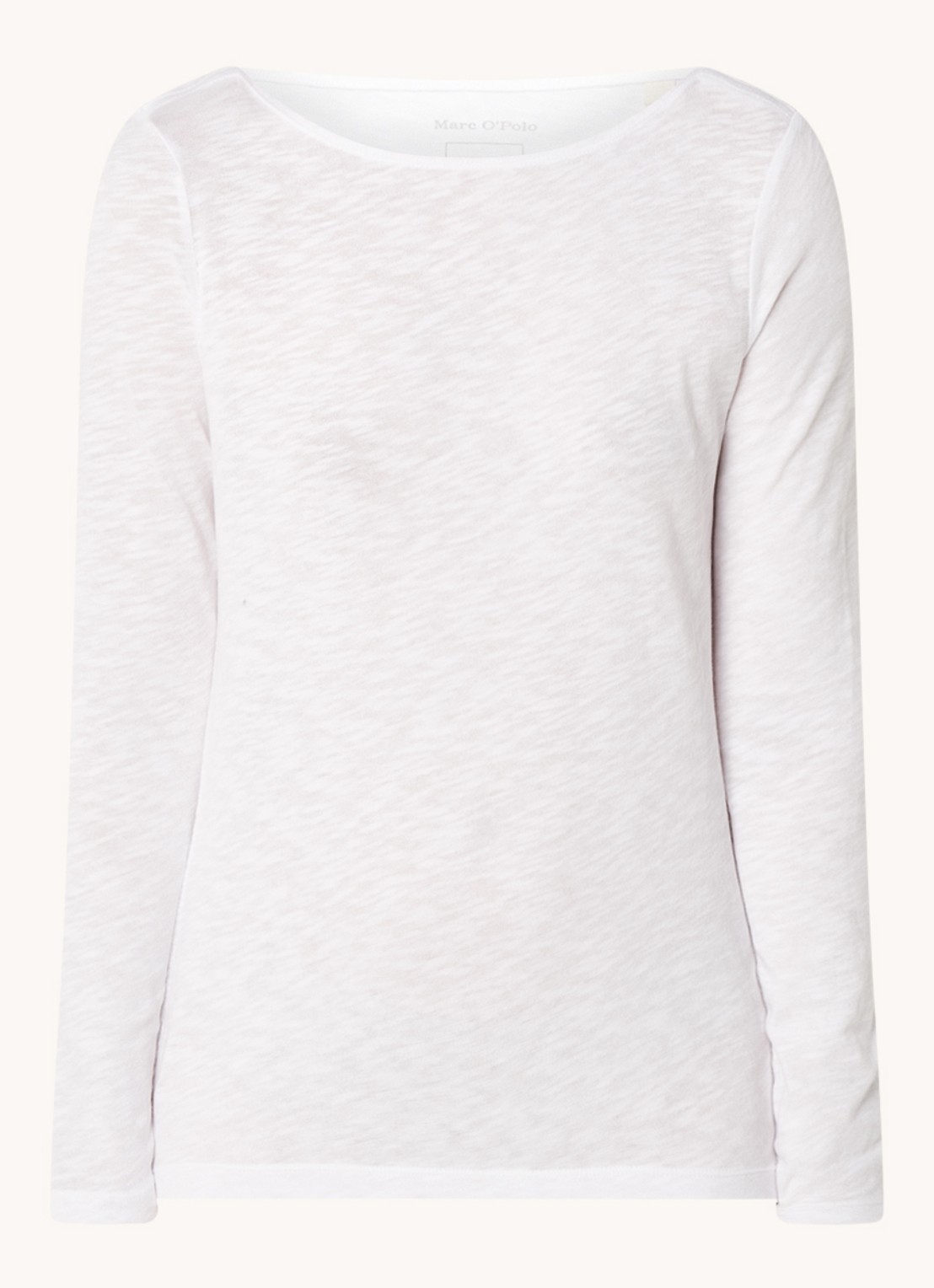 Marc O'Polo Longsleeve van  katoen met gemêleerd dessin - voorkant 2 wit