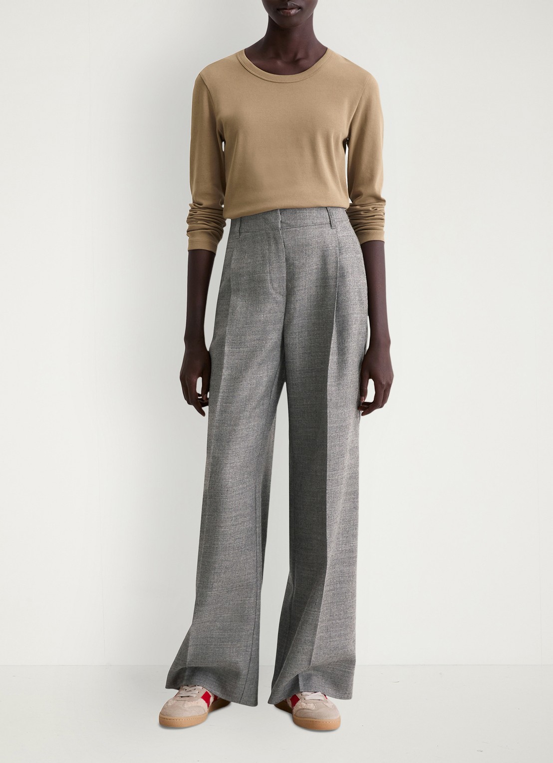 Marc O'Polo Longsleeve van katoen - voorkant 2 bruin