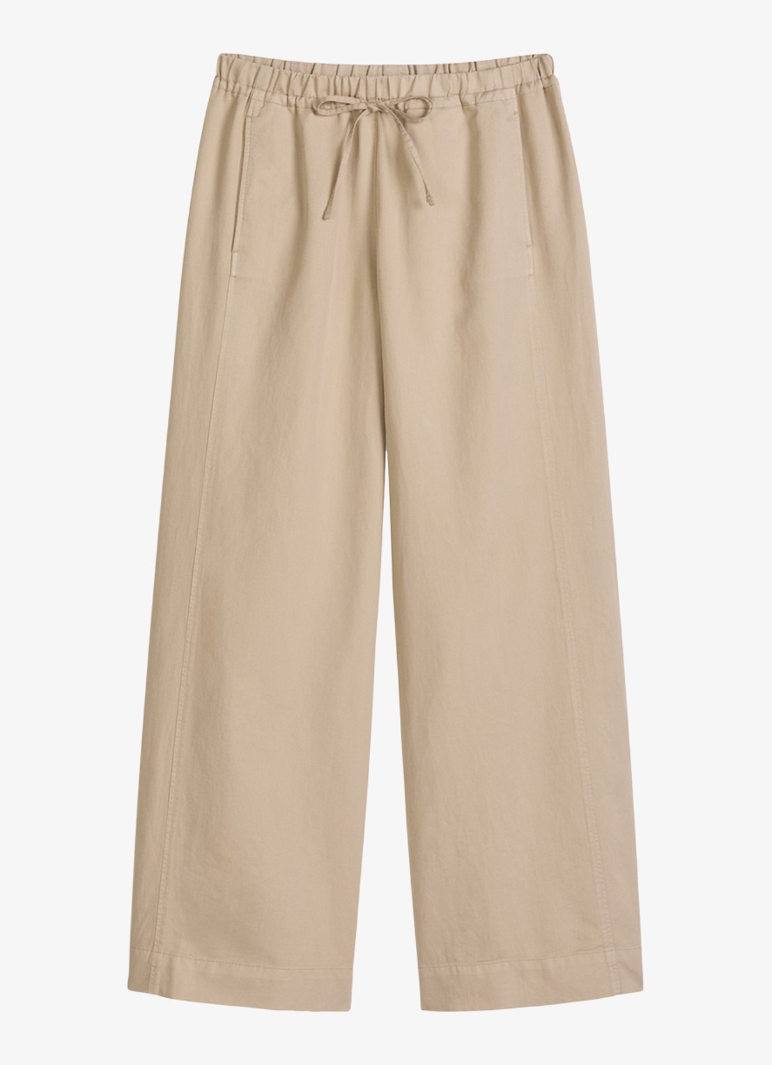 Marc O'Polo Loose fit broek in lyocell blend - voorkant 3 beige