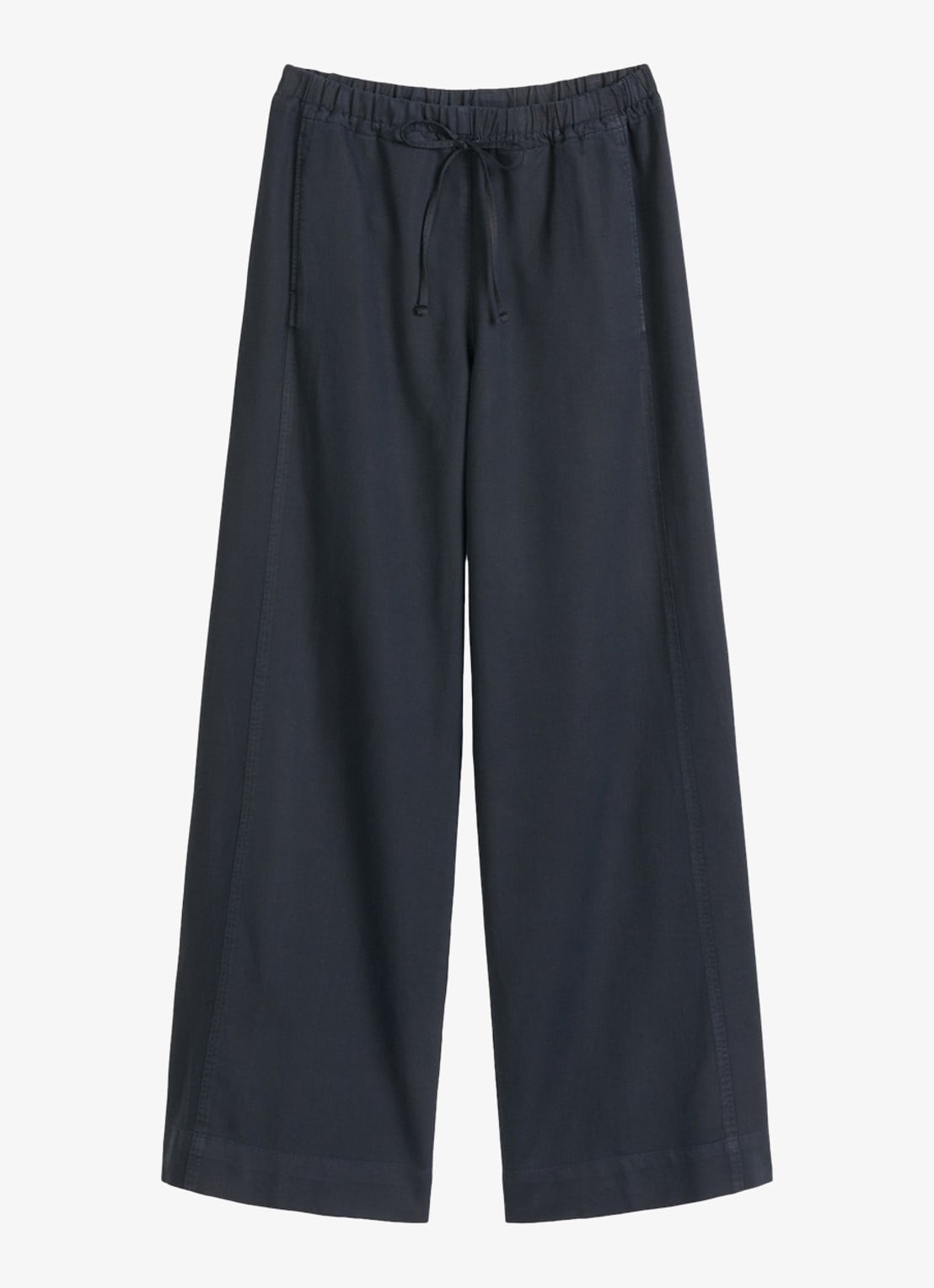 Marc O'Polo Loose fit broek in lyocell blend - voorkant 2 donkerblauw