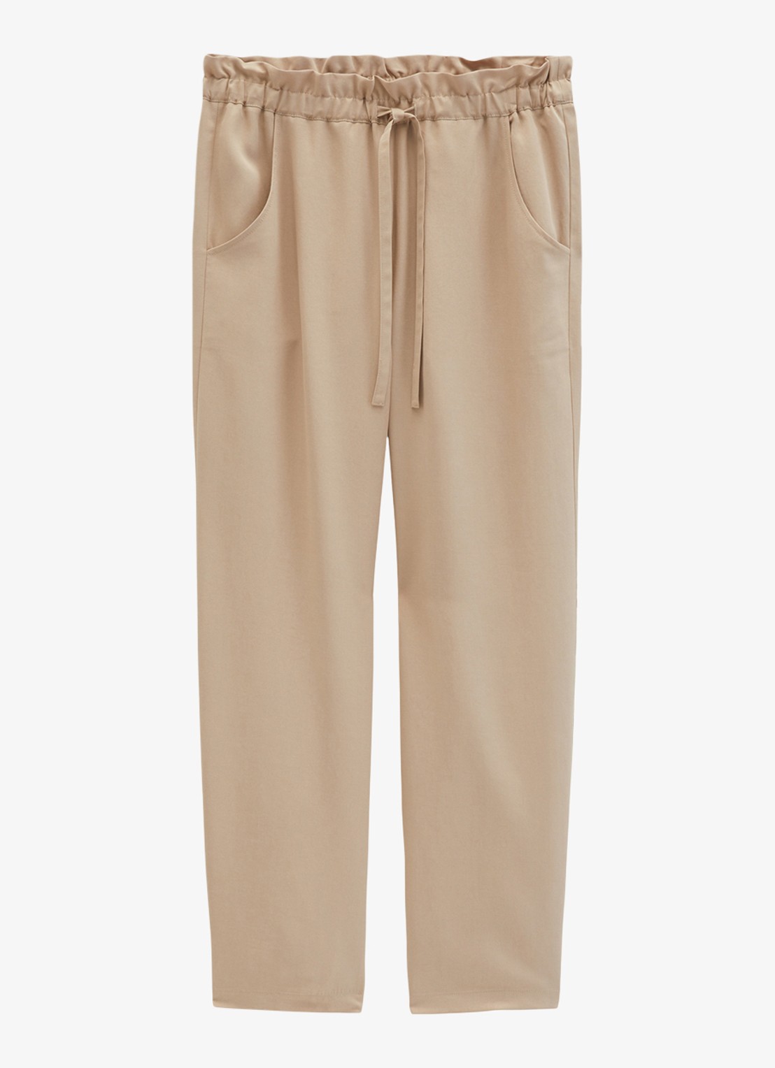 Marc O'Polo Loose fit broek met steekzakken - voorkant sandpaper-2326 / beige
